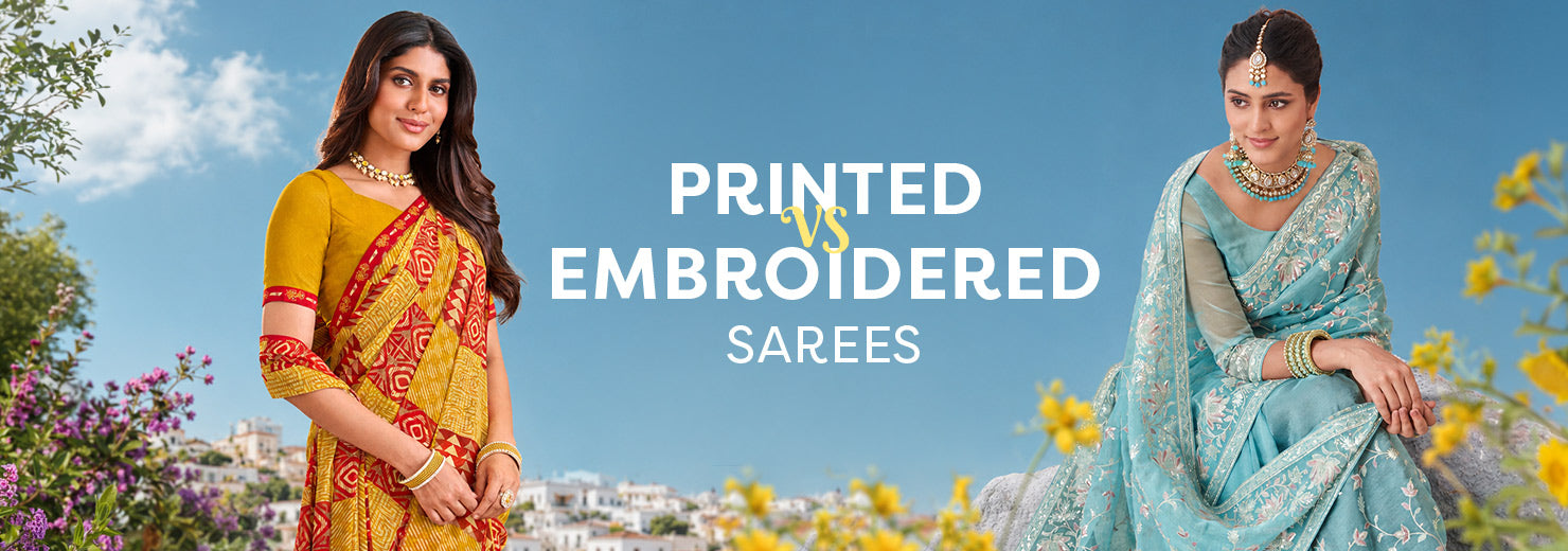 Printed sari