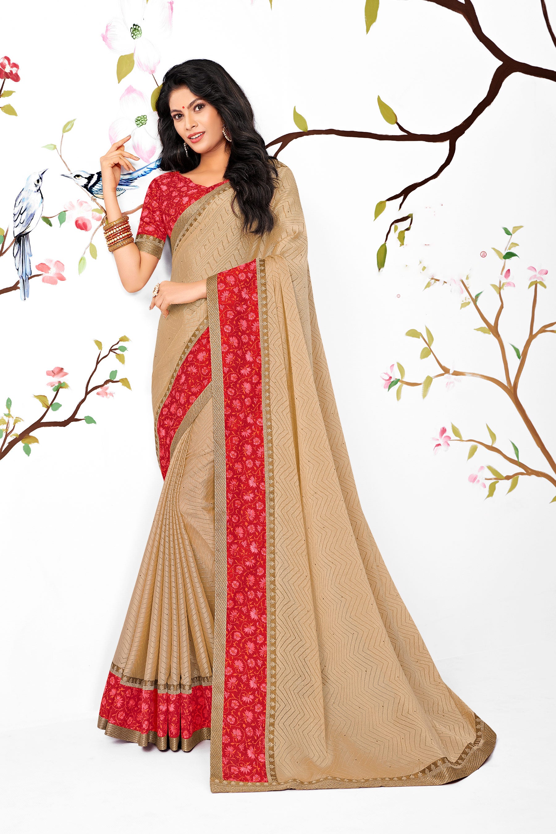 Laxmipati Rasili 5887 Brasso Beige Saree