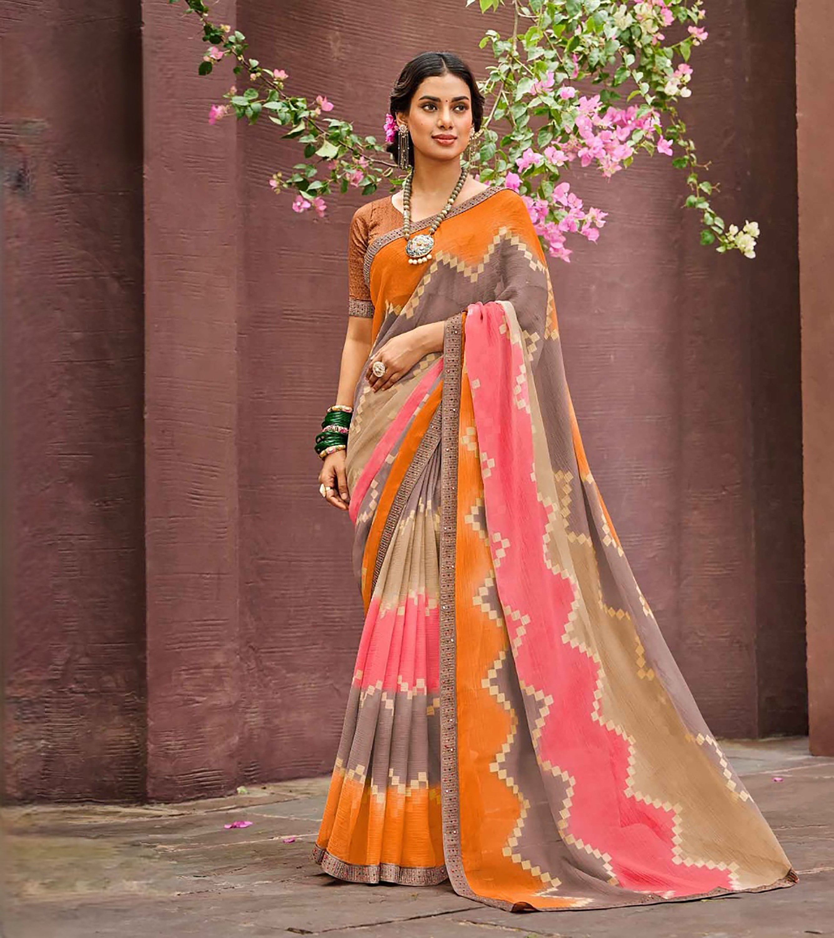 Laxmipati RAGMALA 7992 Sahi Chiffon Multicolor Saree