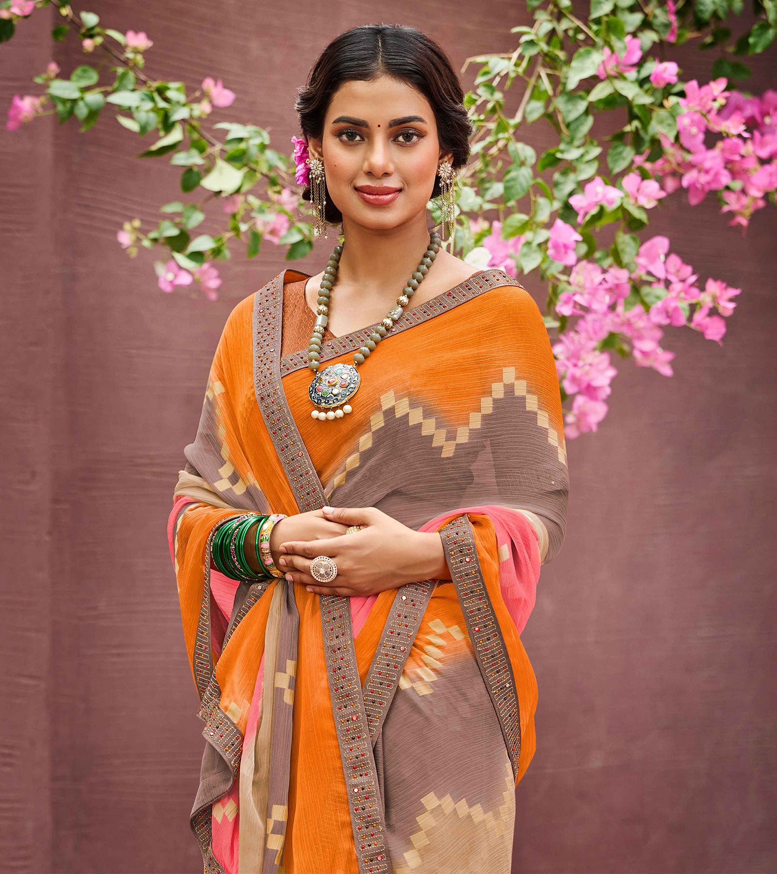 Laxmipati RAGMALA 7992 Sahi Chiffon Multicolor Saree