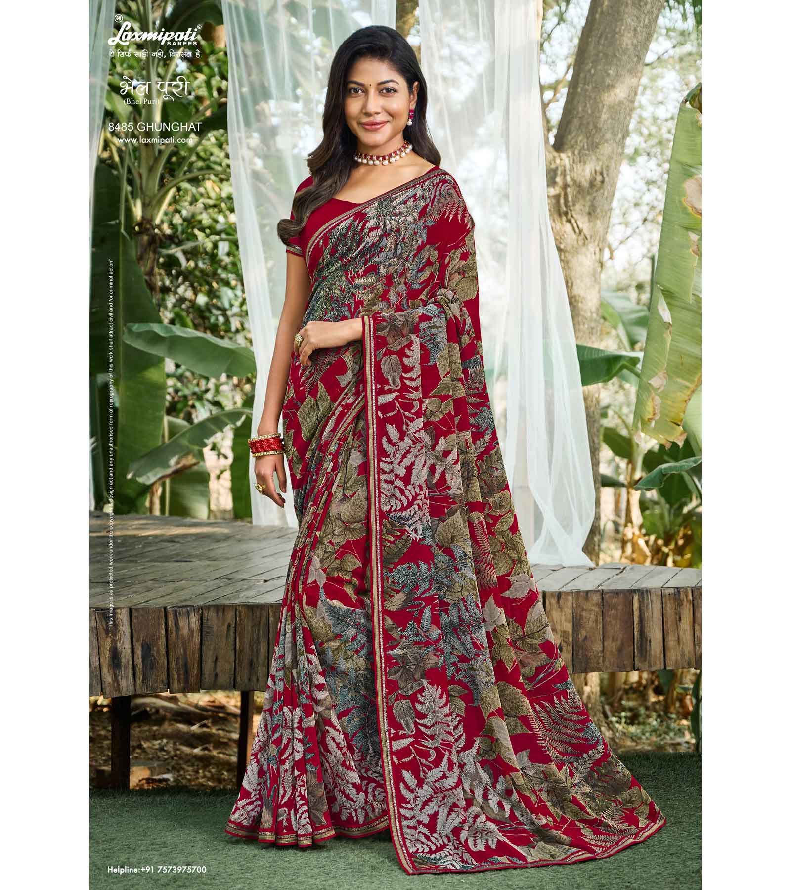 Laxmipati Bhel Puri 8485 Georgette Multicolor Saree