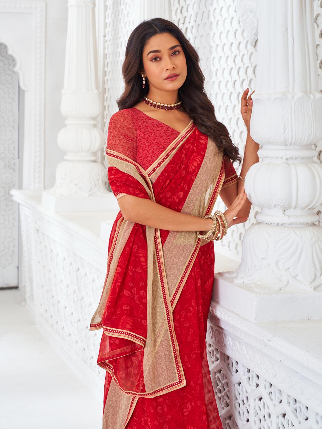 elegant party wear saree
