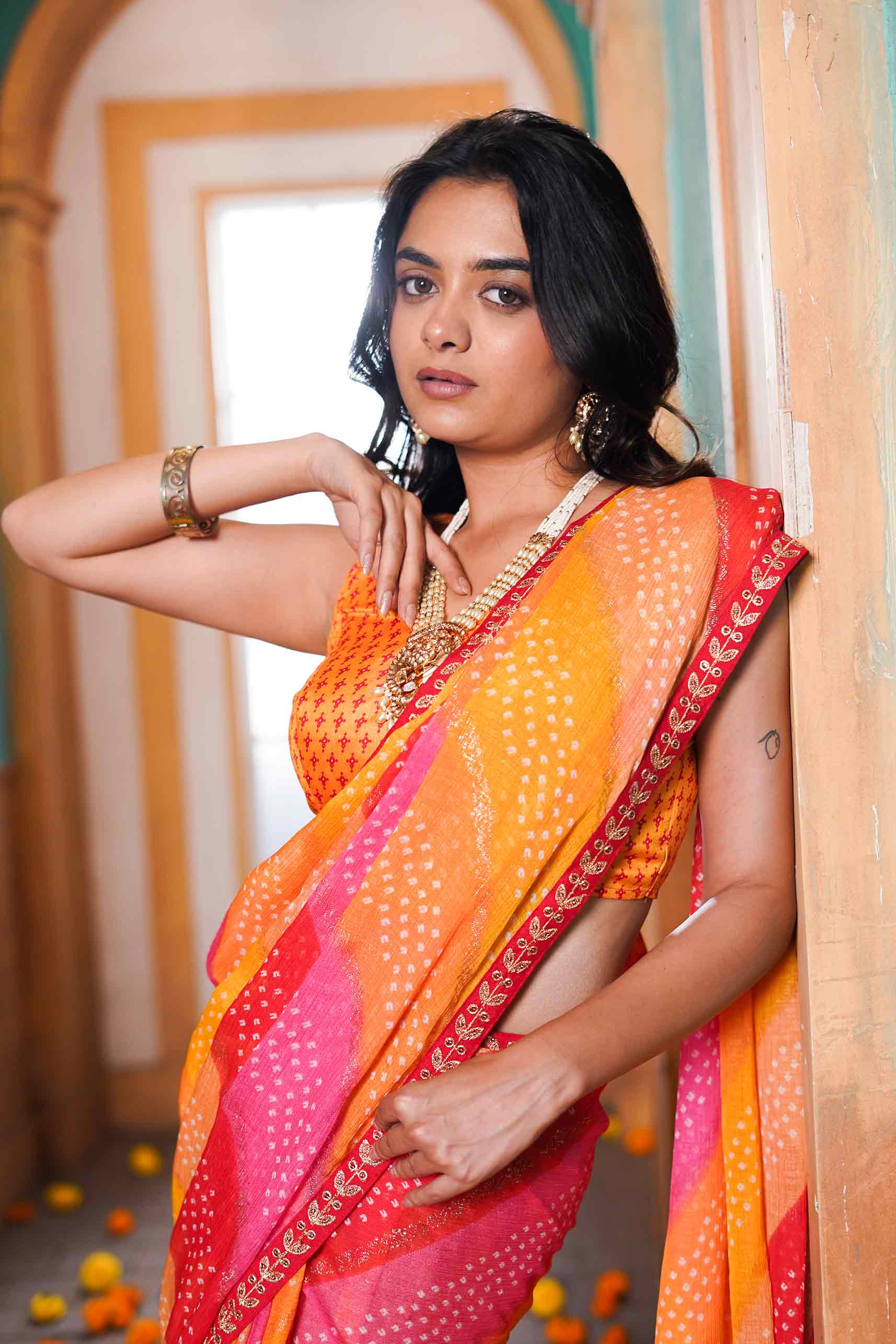 Laxmipati JAMUN 7908 Chiffon Multicolor Sarees