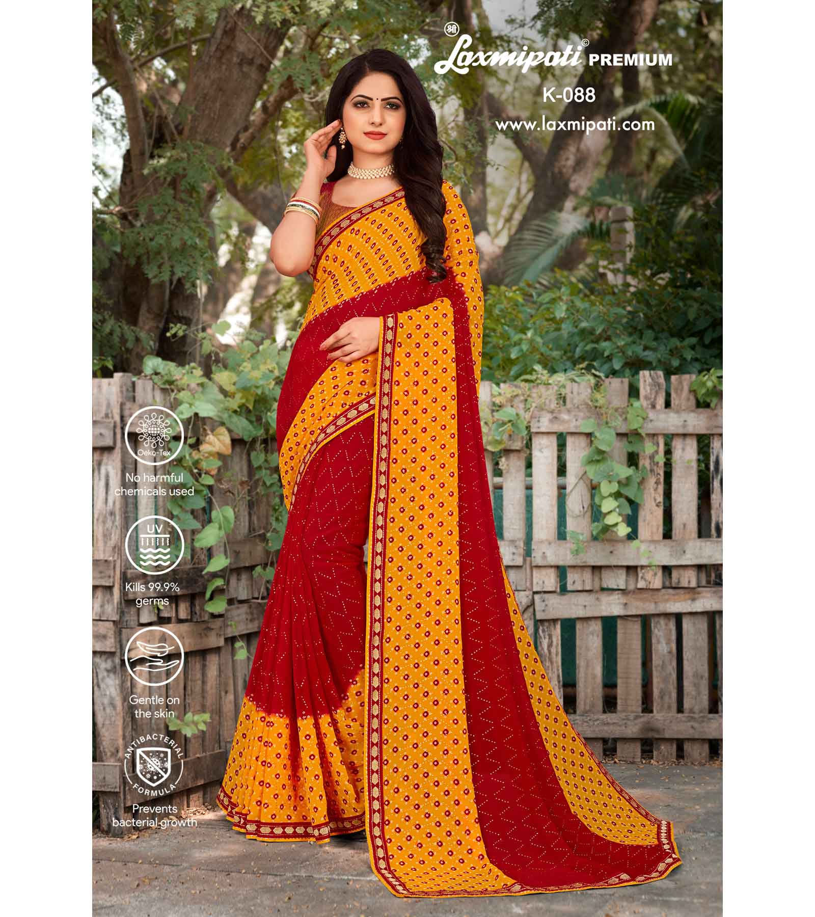 Laxmipati Mahek K-088 Georgette Multicolor Saree