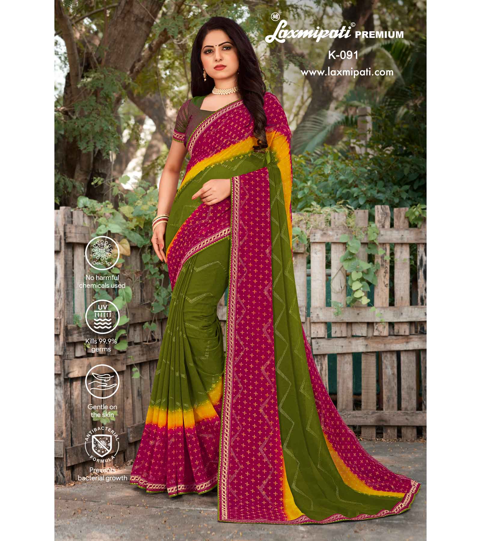 Laxmipati Mahek K-091 Georgette Multicolor Saree