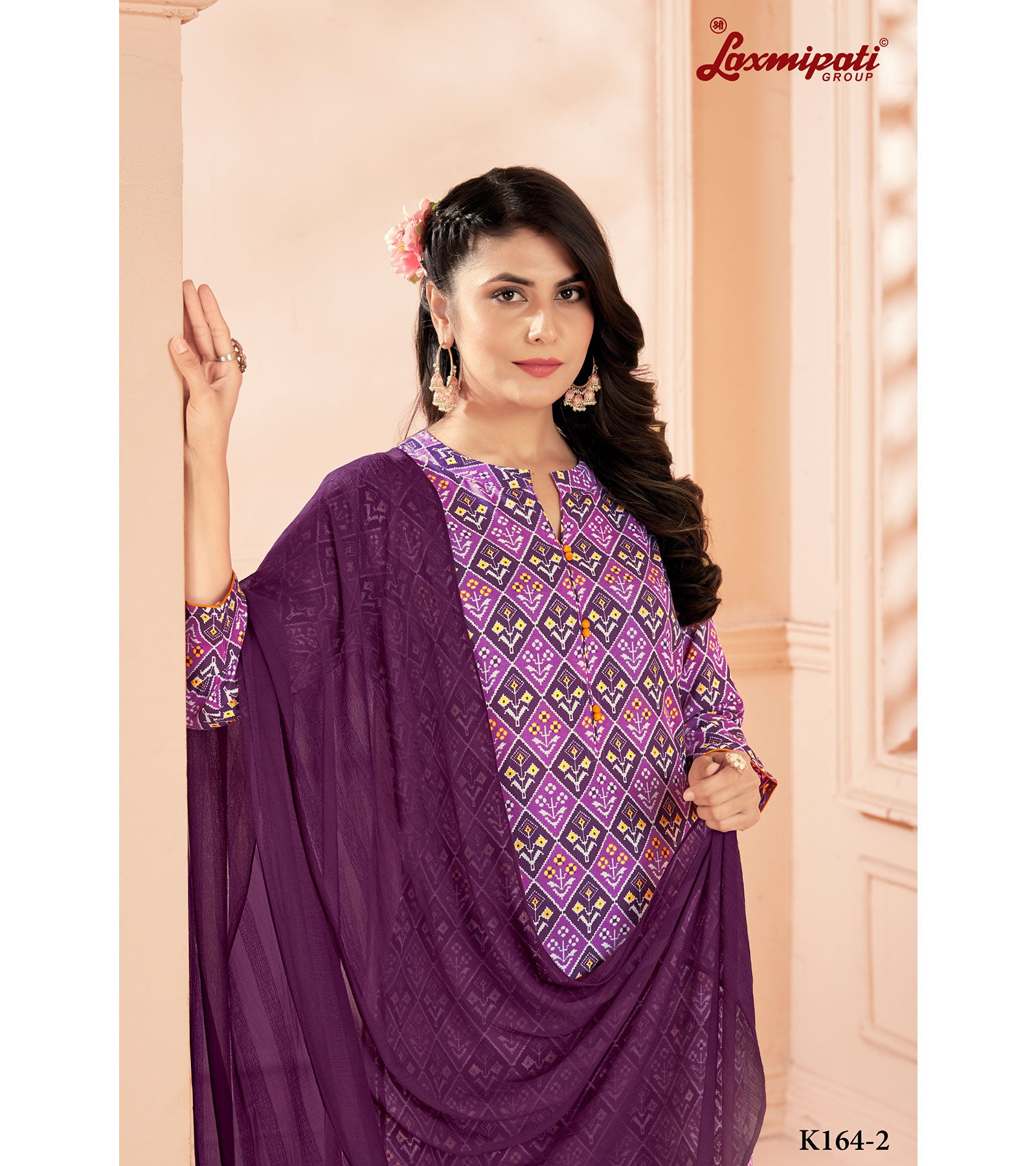 Laxmipati Spun Cotton Base Multicolor Printed Straight Cut Kurti With Pant & Dupatta