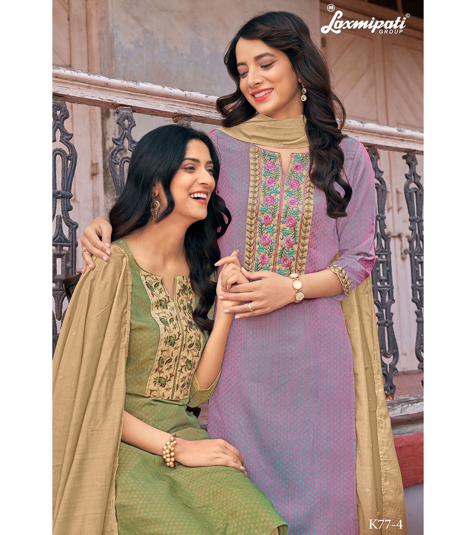 Laxmipati Spun Base Fabric Straight Cut Kurti With Pant & Dupatta