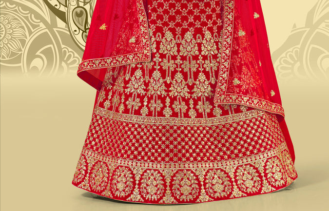 Laxmipati LH-088 Radiant Red Lehenga