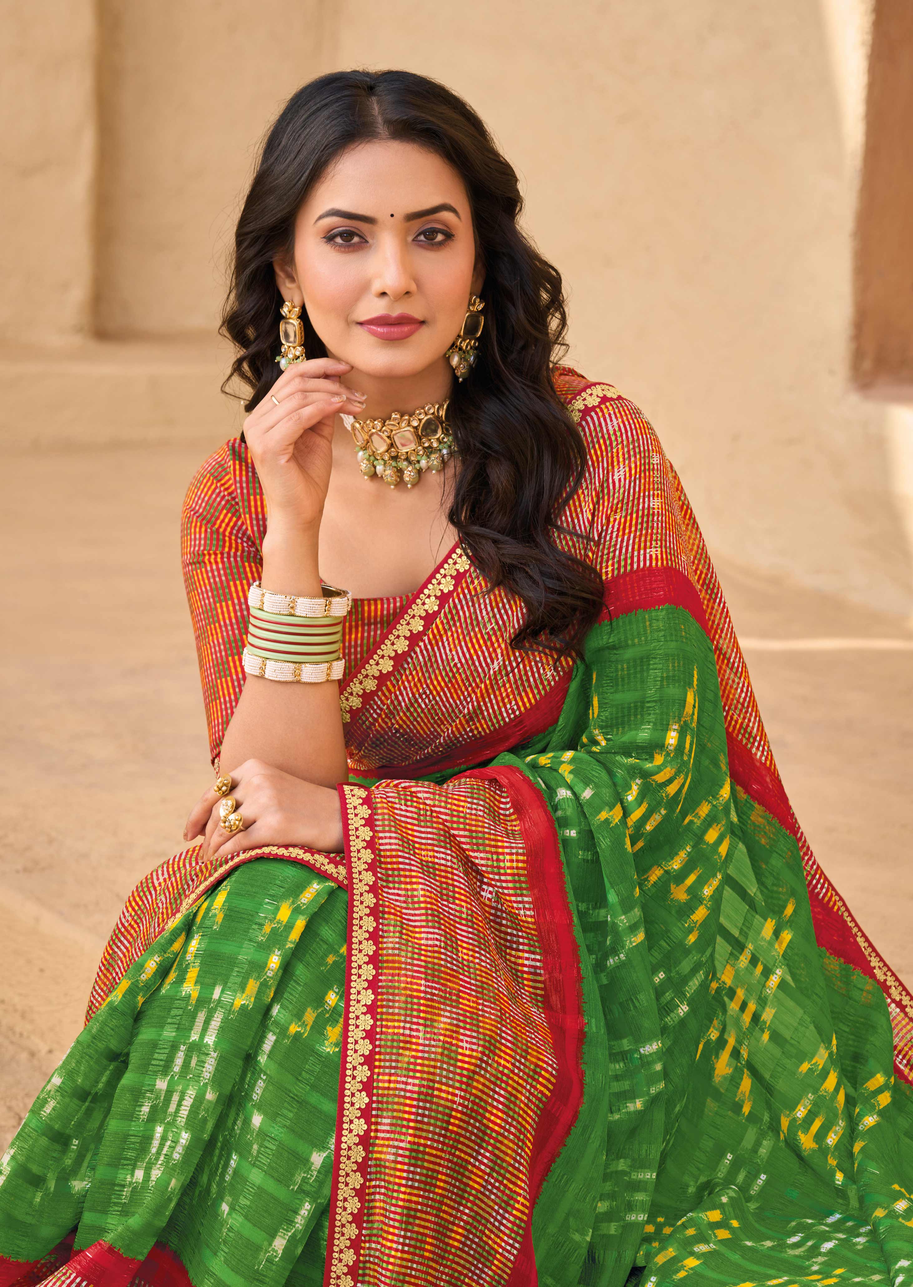 Multicolor Chiffon Saree- Shamli