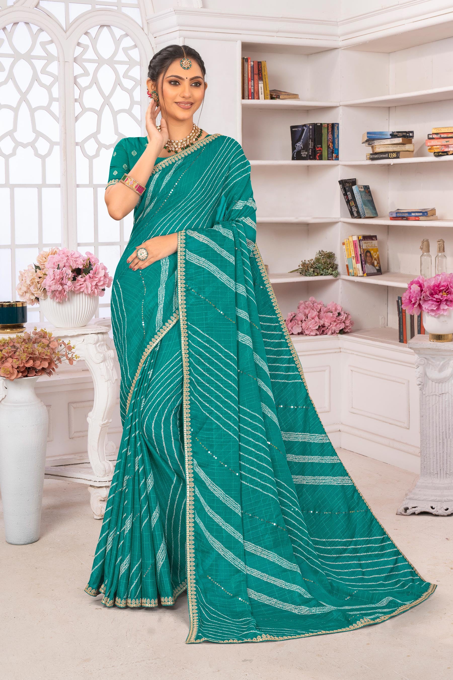 chiffon sarees party