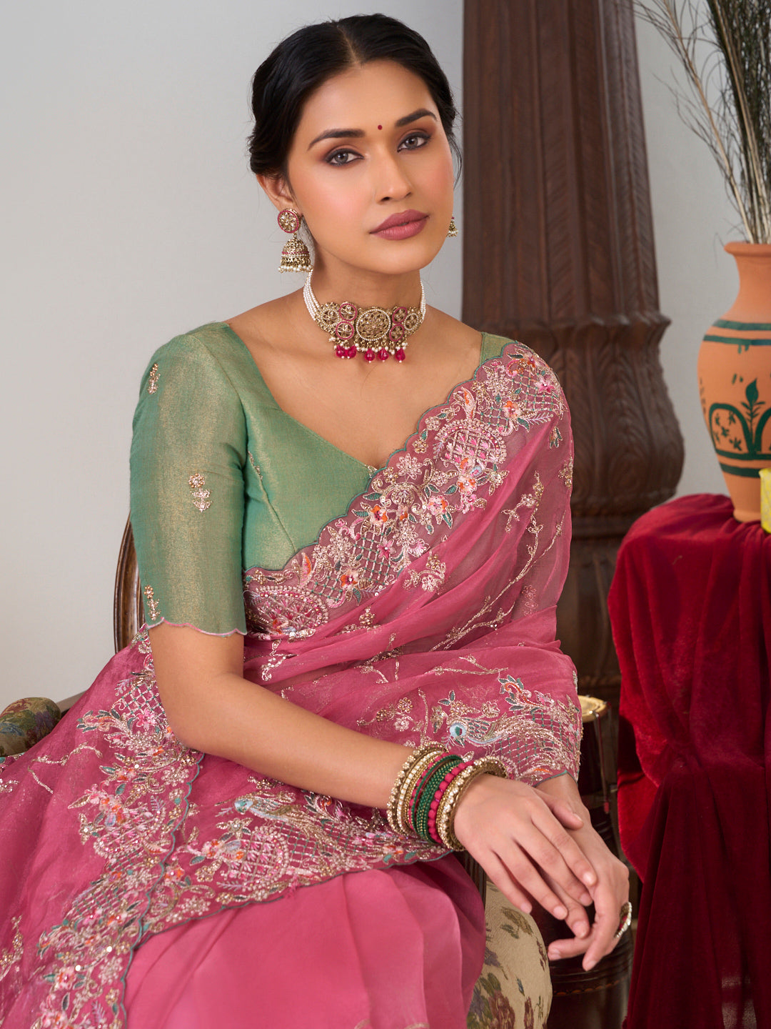 festive party wear saree