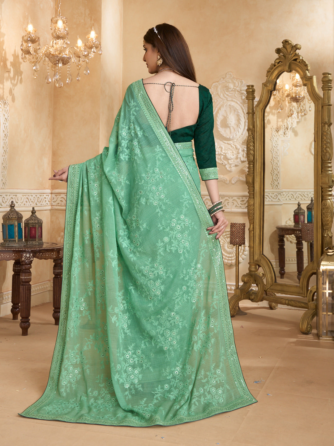Elegant daily wear chiffon saree