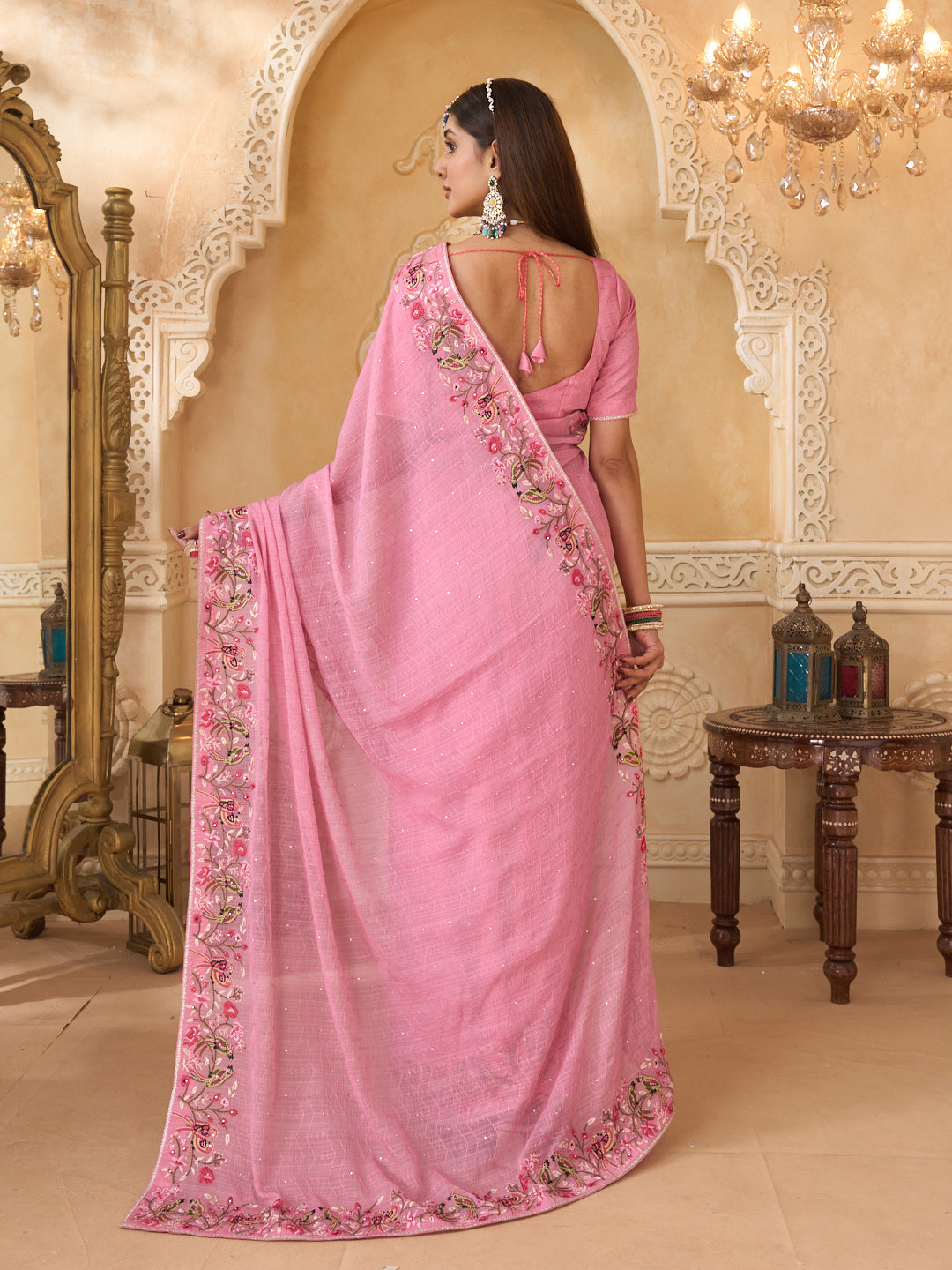 Elegant chiffon saree
