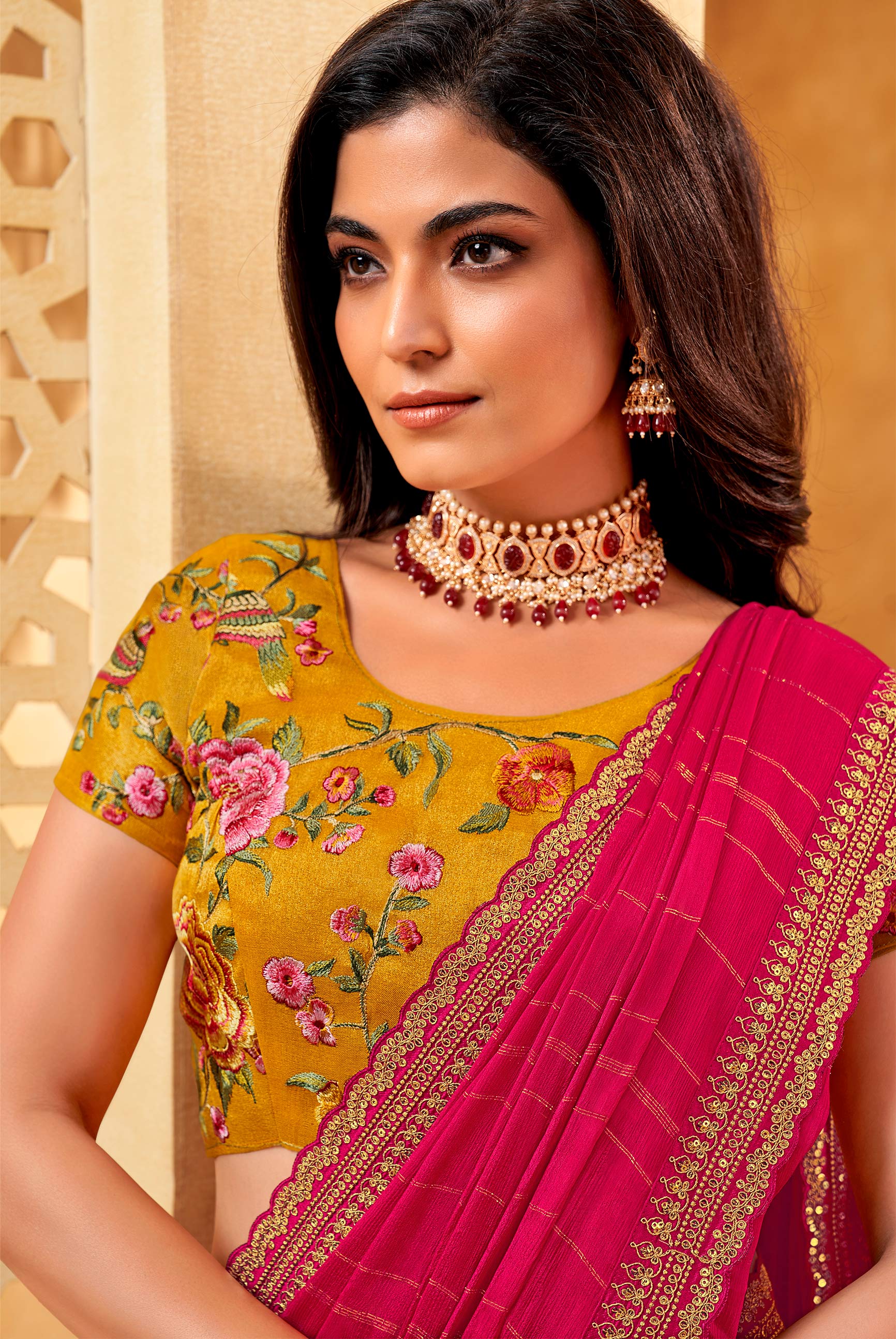 Wedding wear designer saree