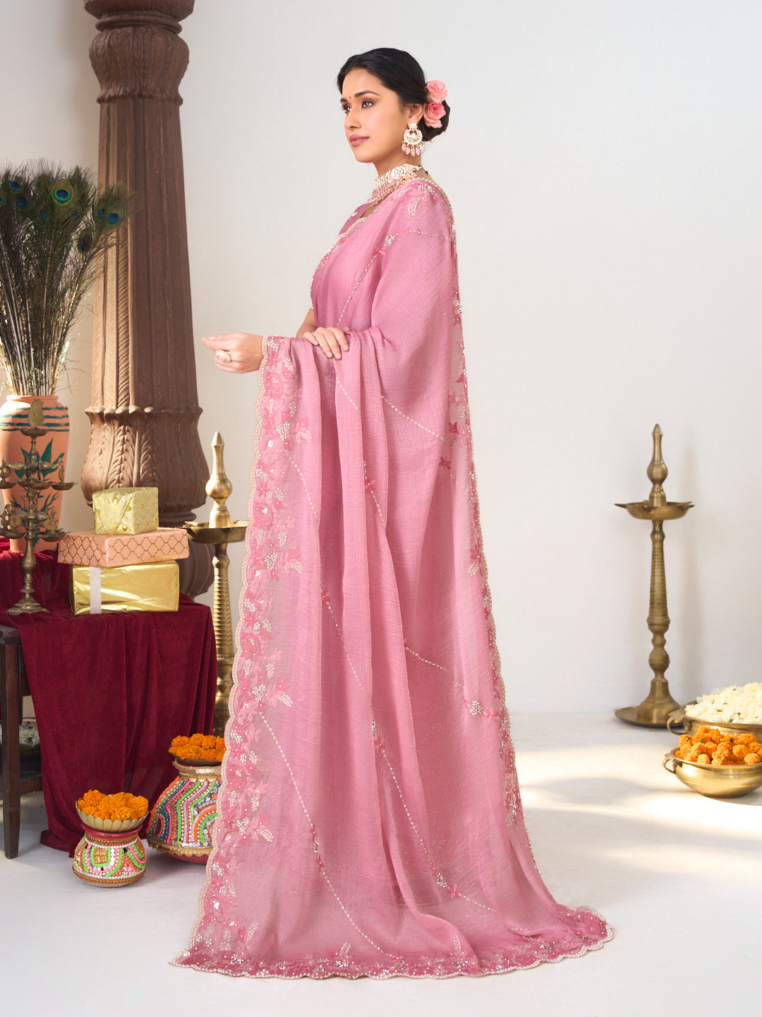 festive party wear saree