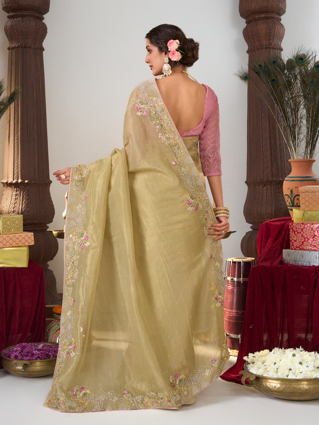 organza saree online