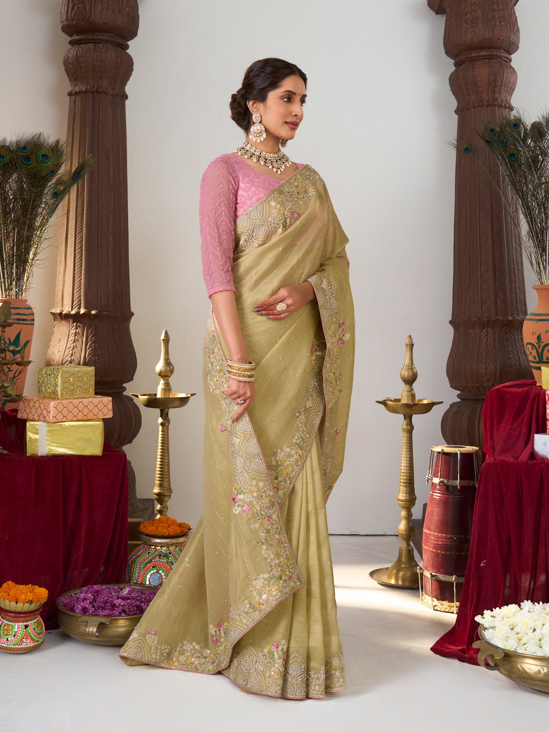 lightweight party saree