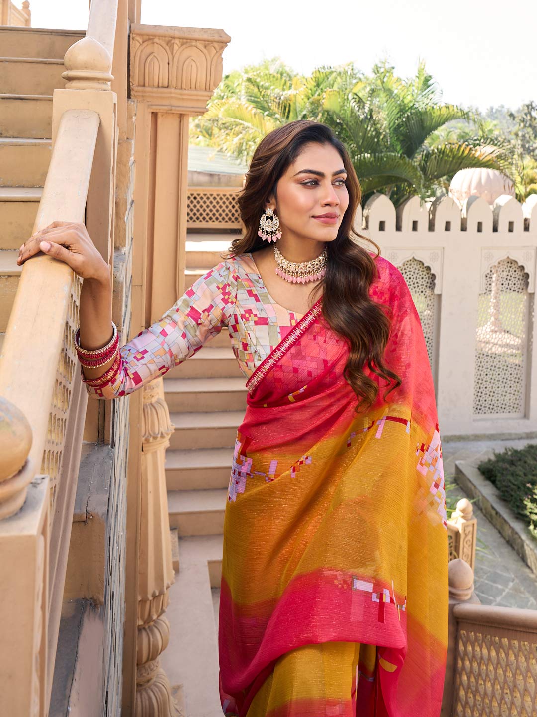 Light weight chiffon saree for daily wear