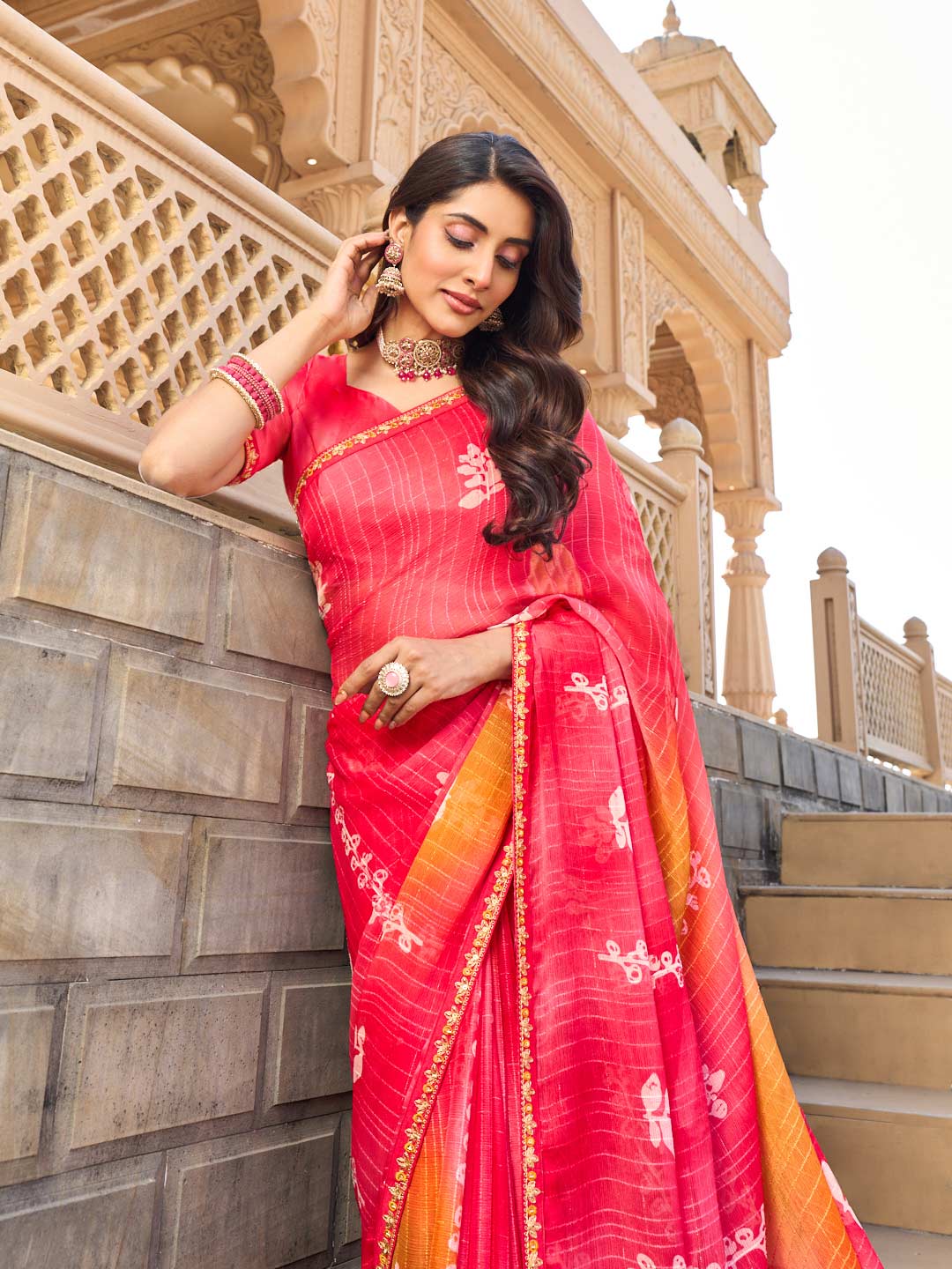 Soft chiffon saree for daily wear