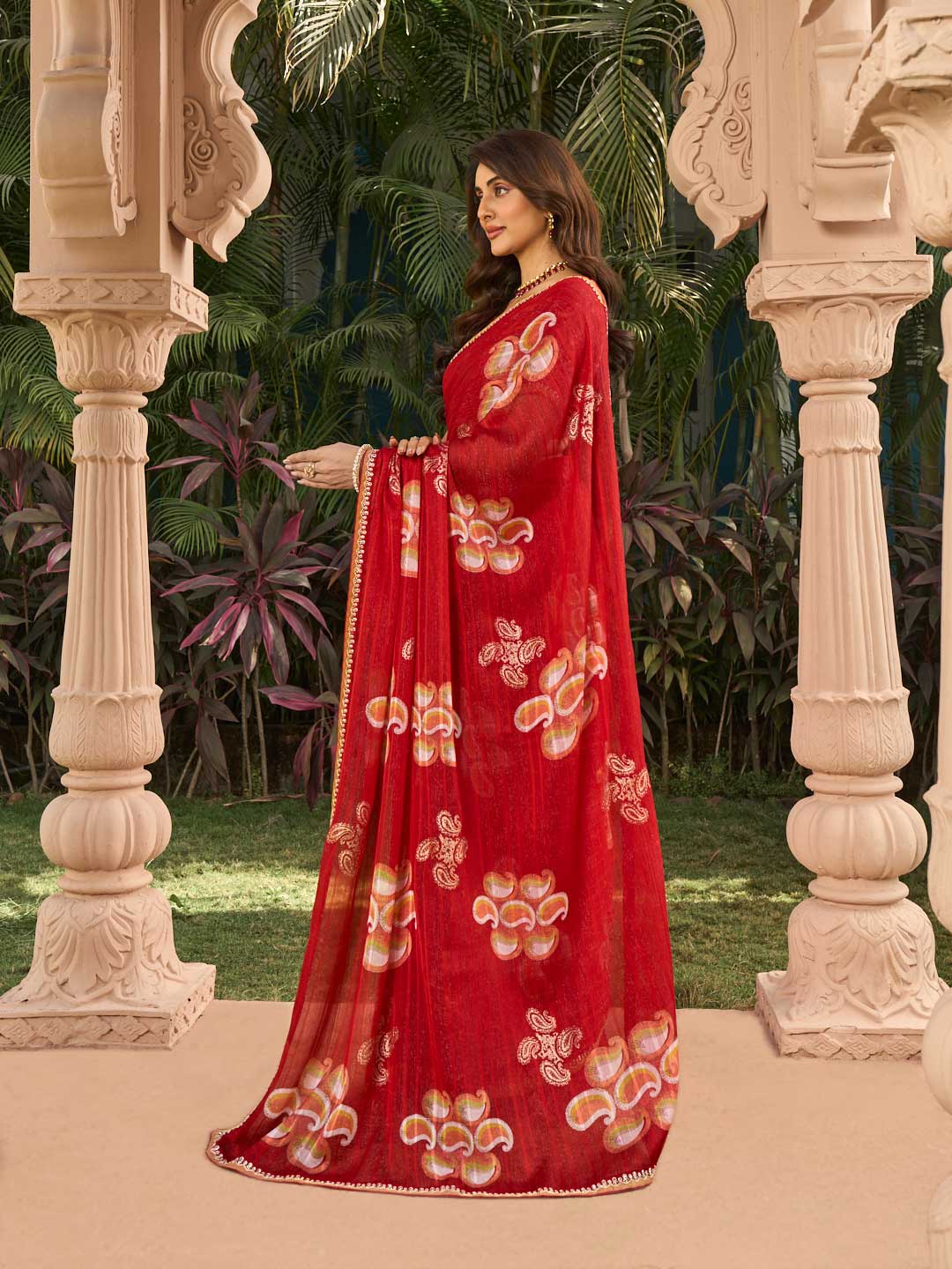 Rich silk saree for festive wear