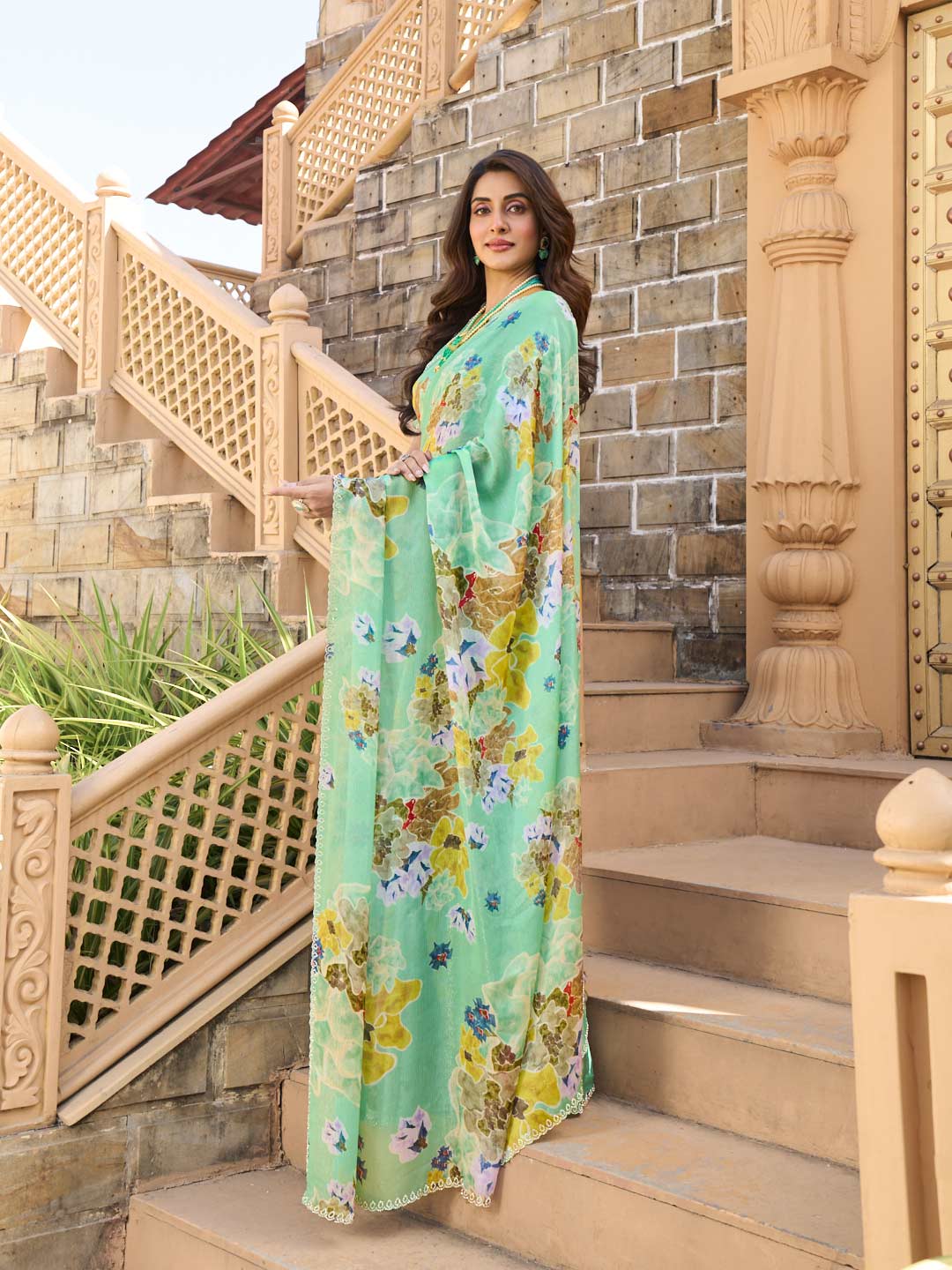 Rich silk saree for festive wear