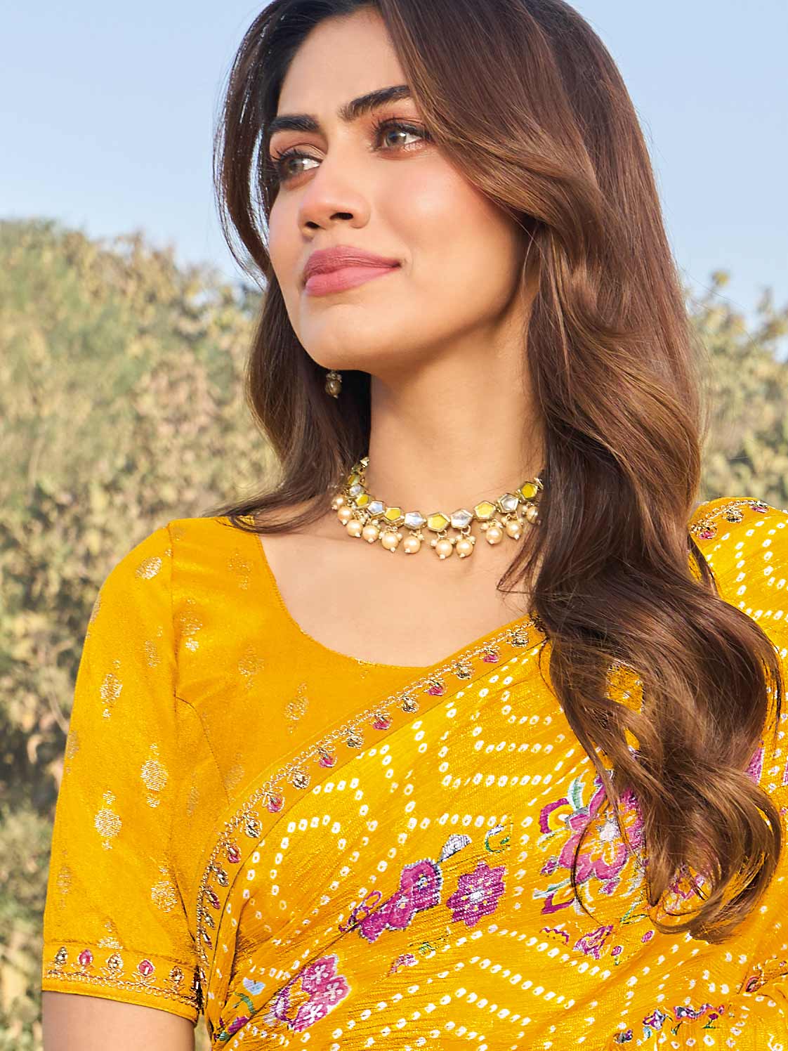 lightweight chiffon saree