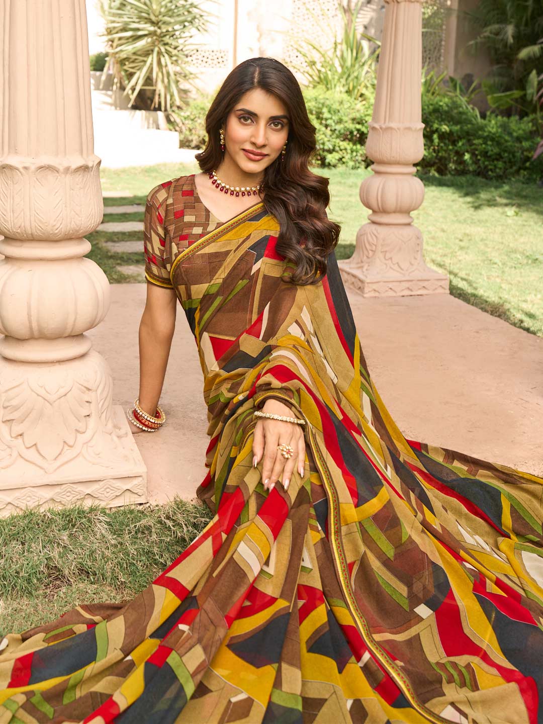 Lightweight georgette saree for everyday wear
