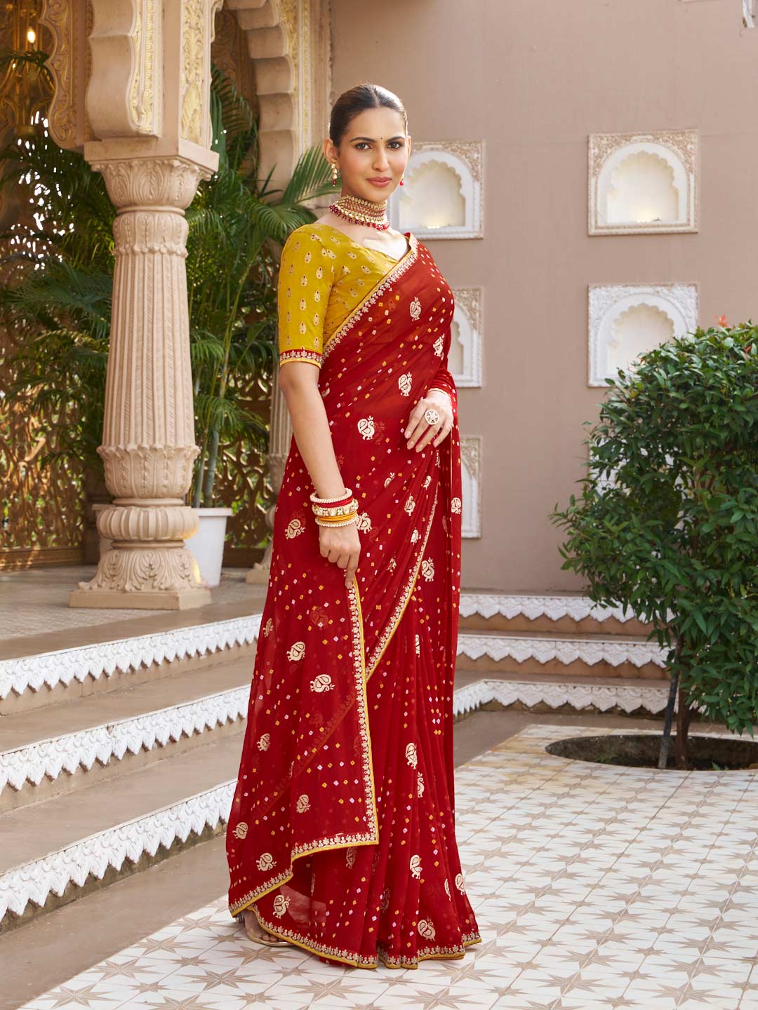 Ethnic festive saree