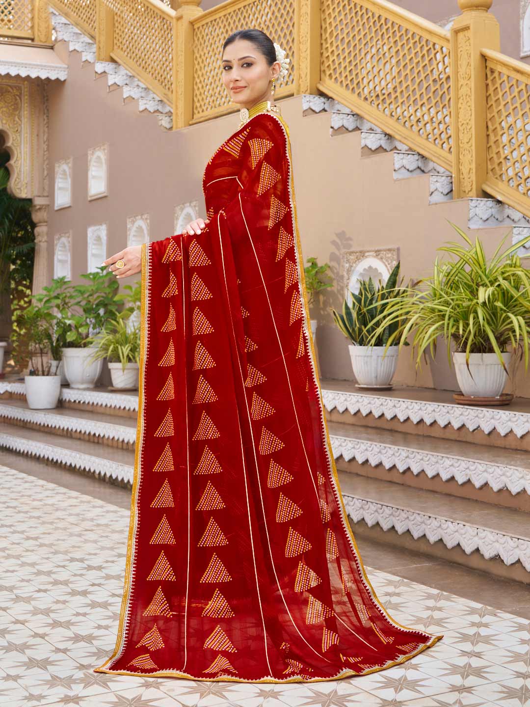Traditional georgette saree