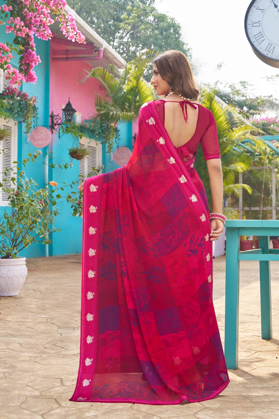 fancy party wear saree