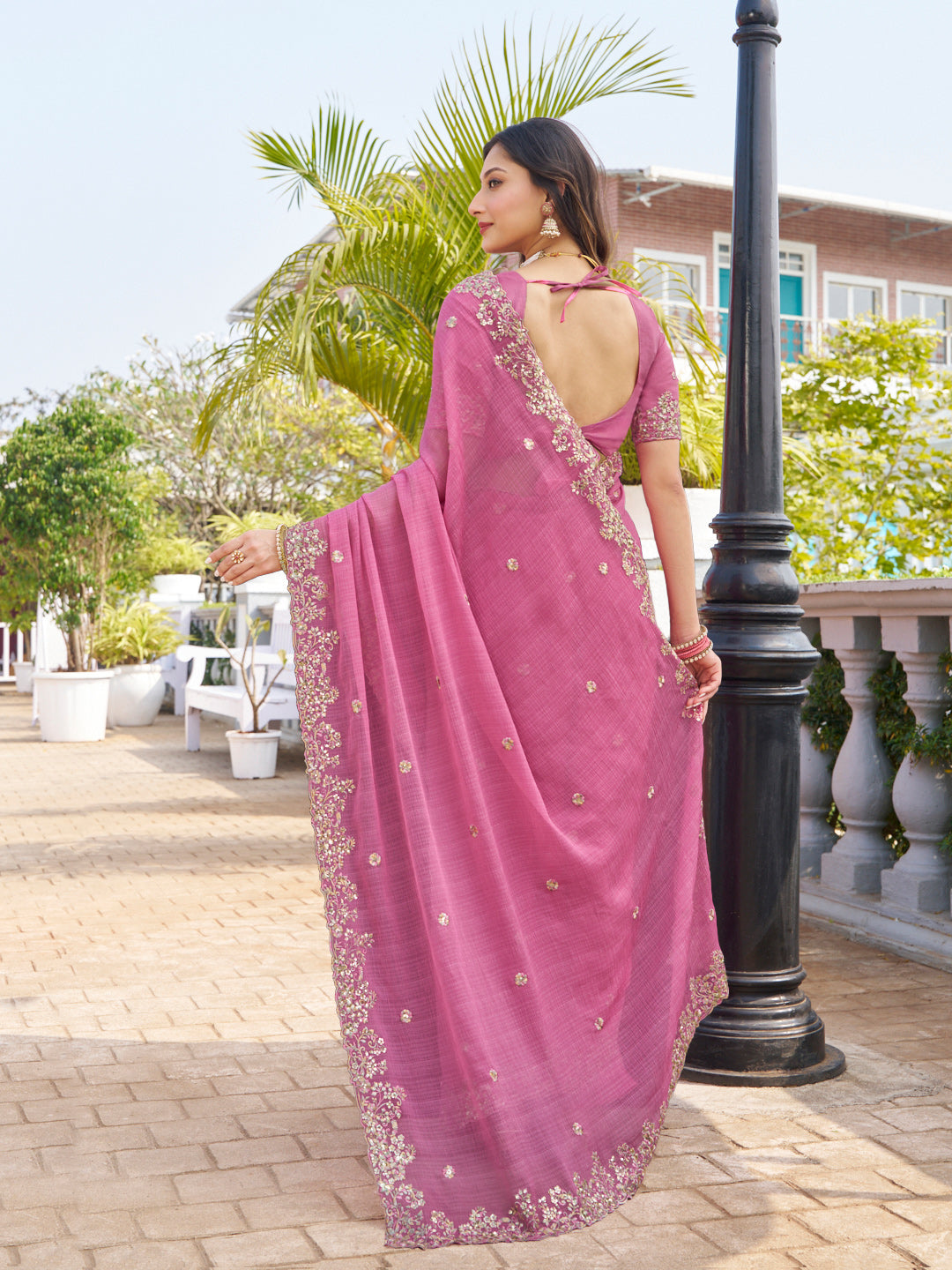 buy embroidered saree online
