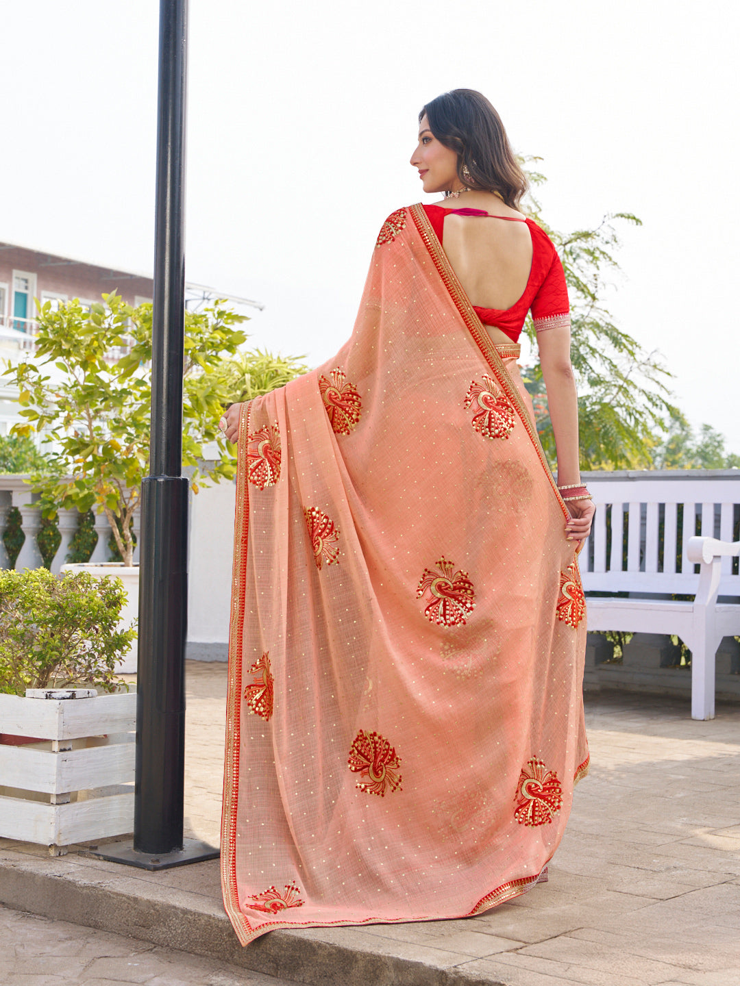 elegant wedding wear saree