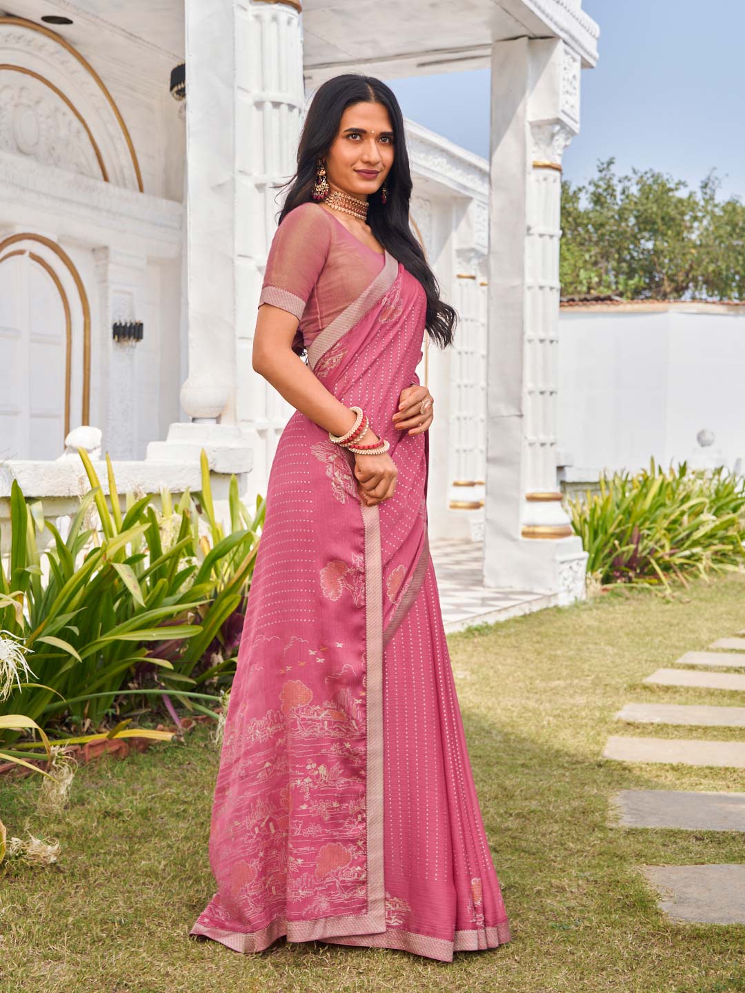 festive party wear saree