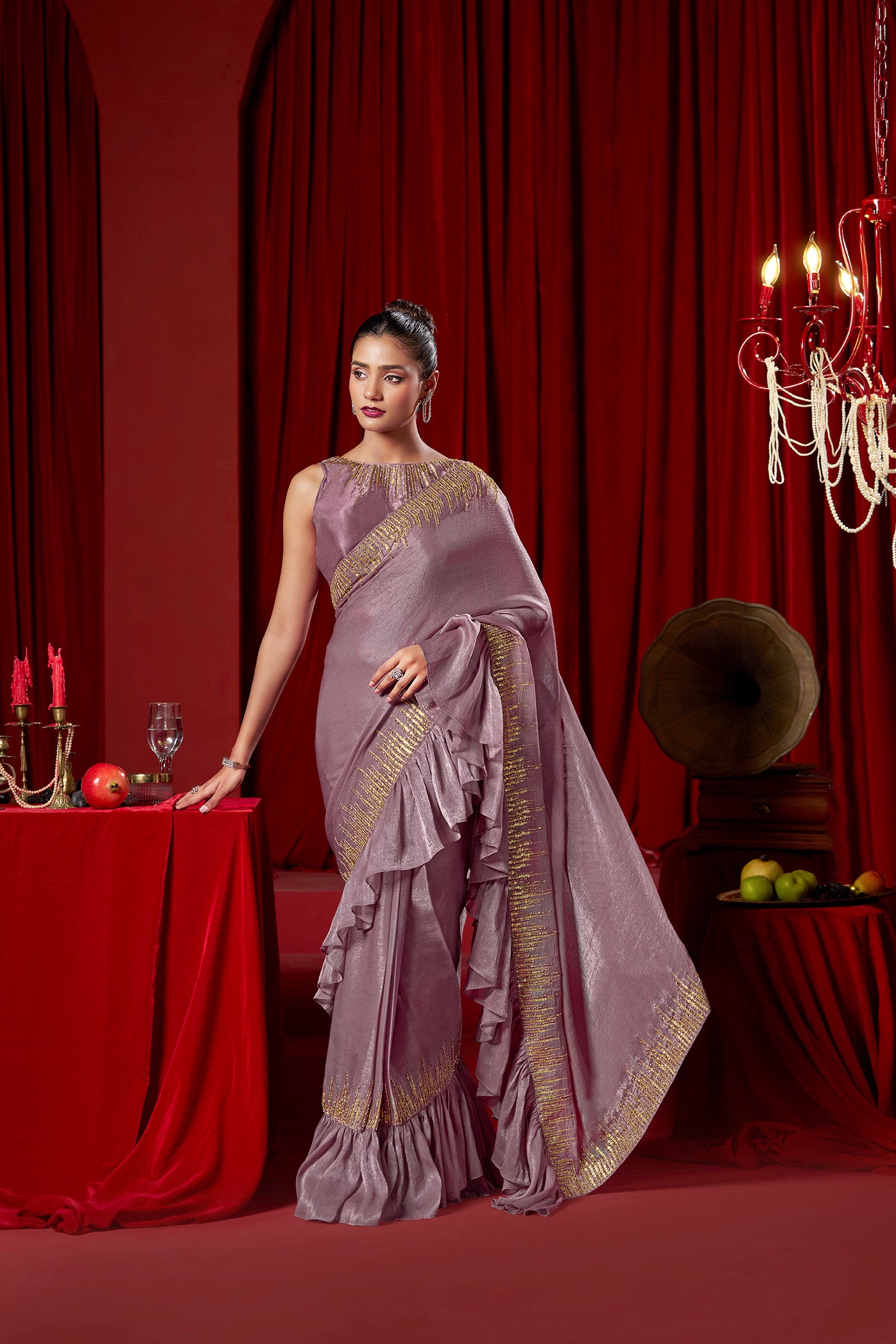 Purple Colour Saree