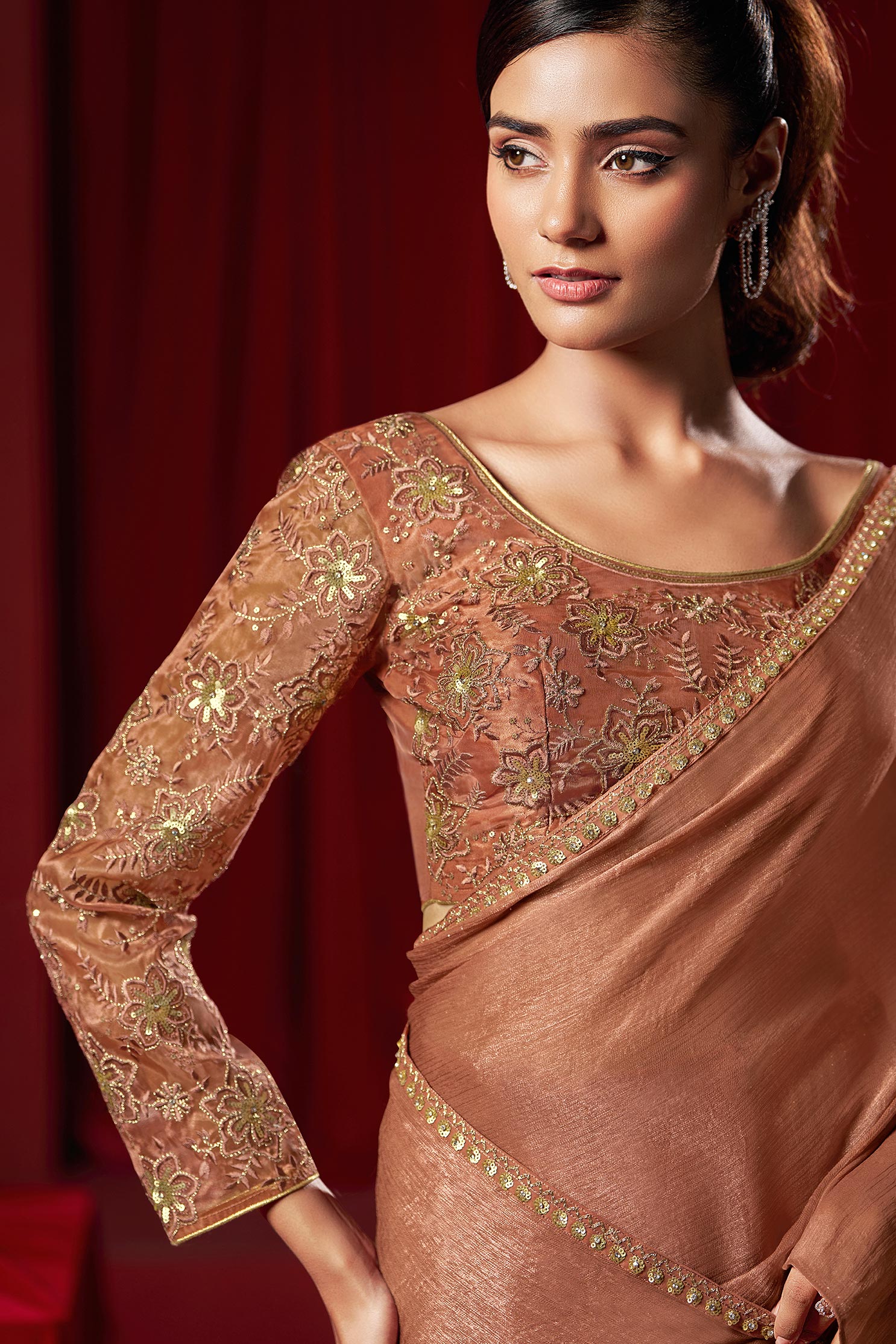 Buy Brown Saree Online