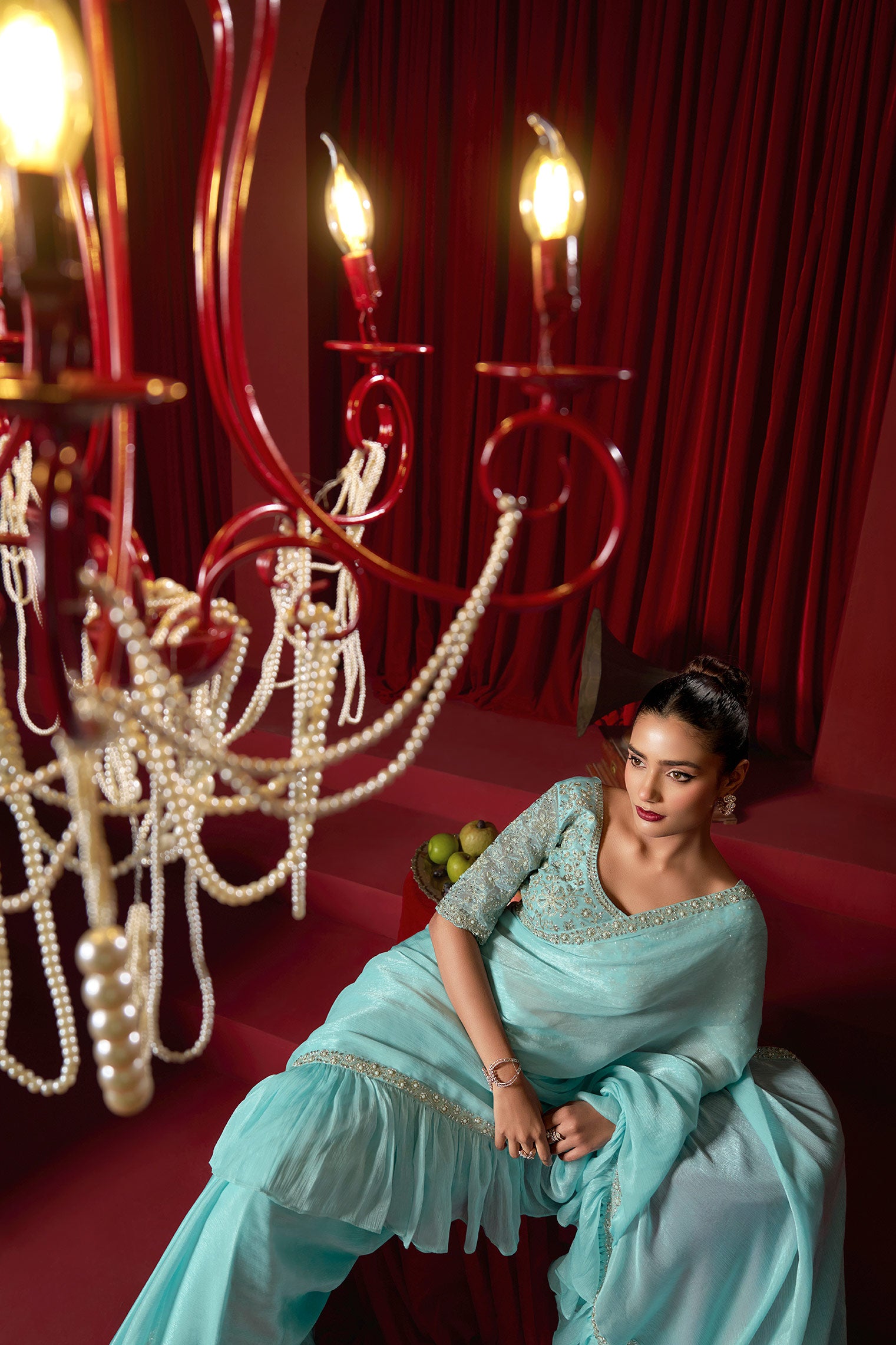 Blue Wedding Wear Saree For Women