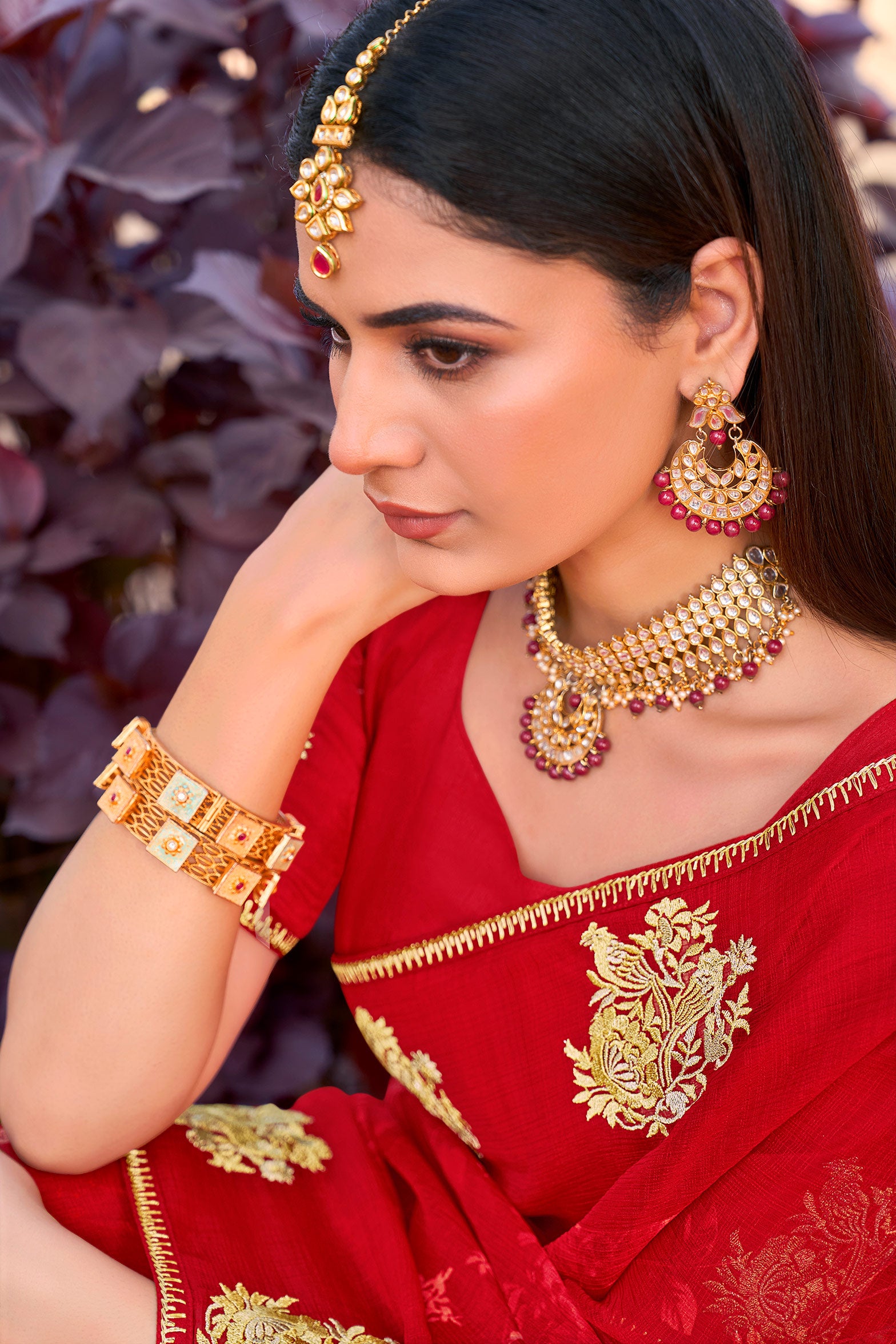 designer motif saree