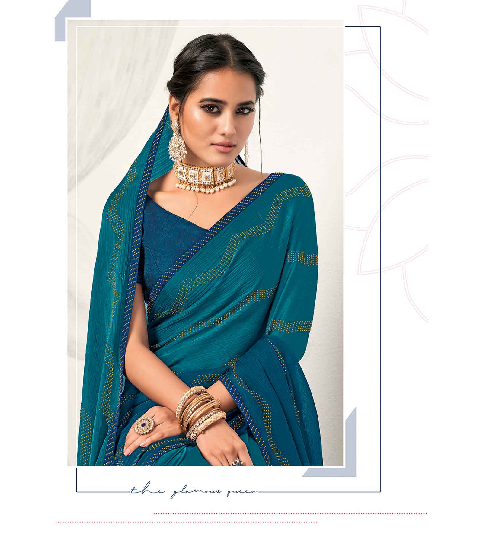 Laxmipati Barbie K-245 Satin silk,padding Royal blue Saree