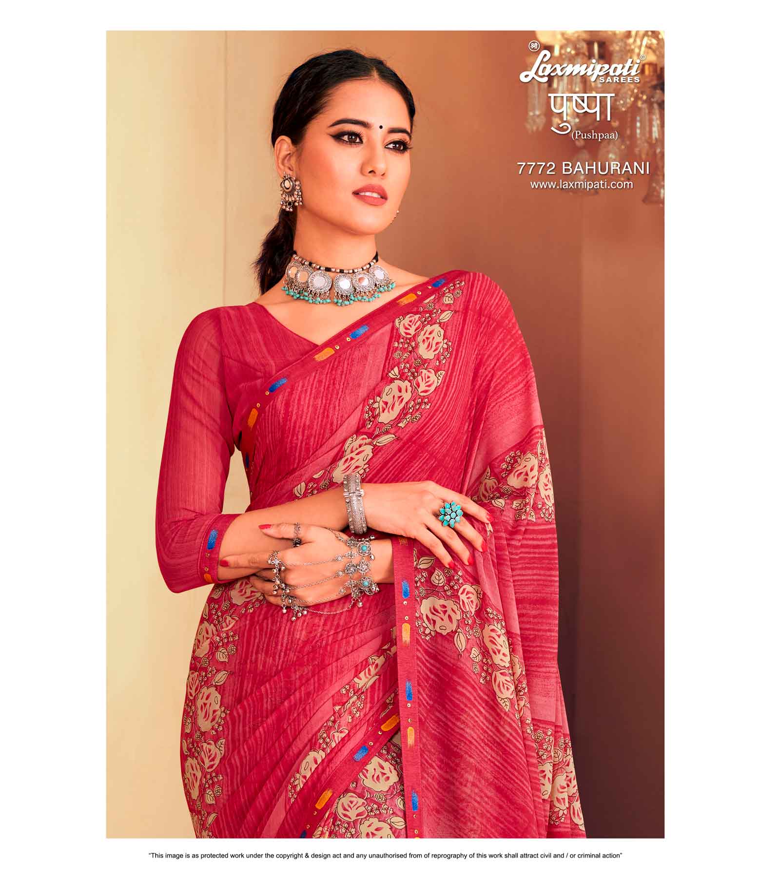 Laxmipati 7772 Bahurani Pink Sarees