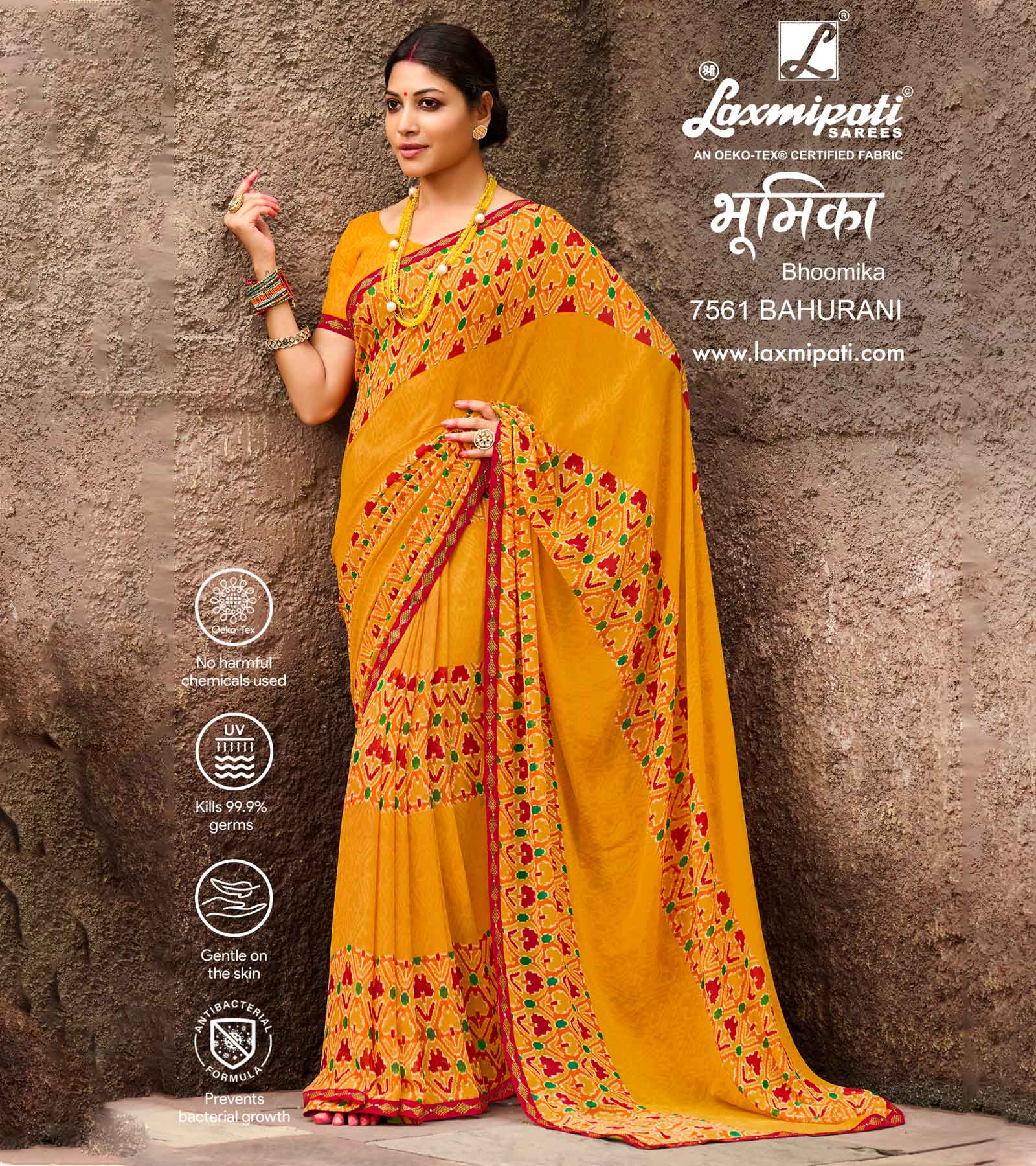 Laxmipati 7561 Bahurani Georgette Multicolor Saree