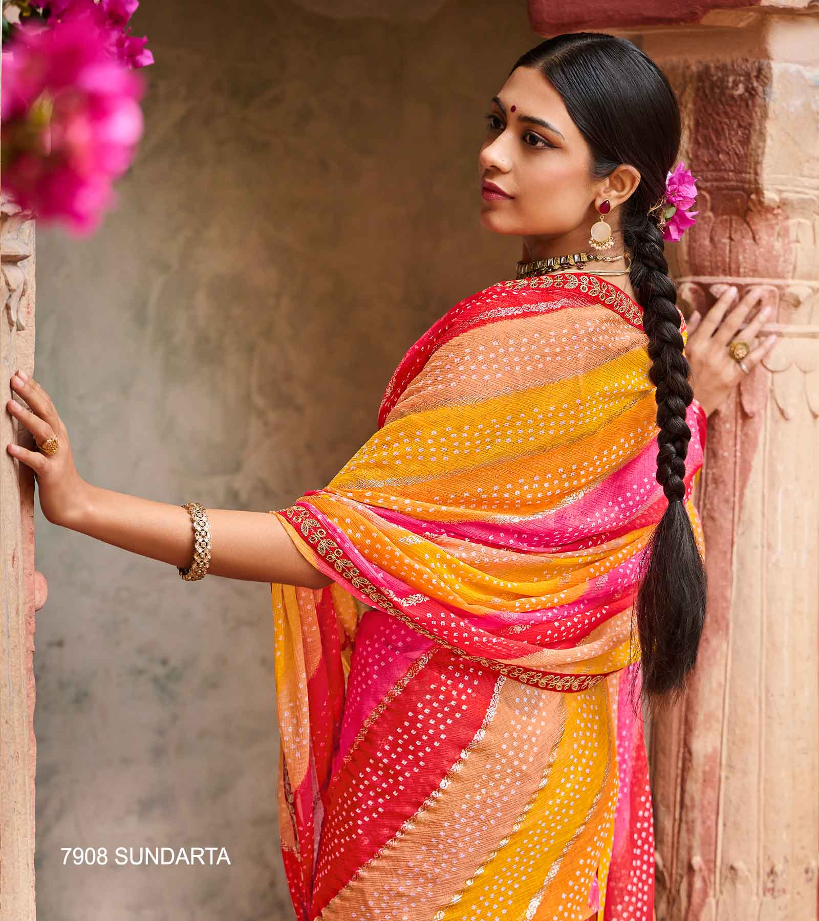 Laxmipati JAMUN 7908 Chiffon Multicolor Sarees