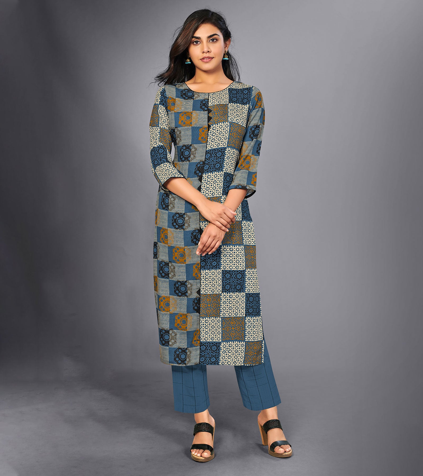 Laxmipati Misty Moonlight Straight Cut Kurti With Digital Print