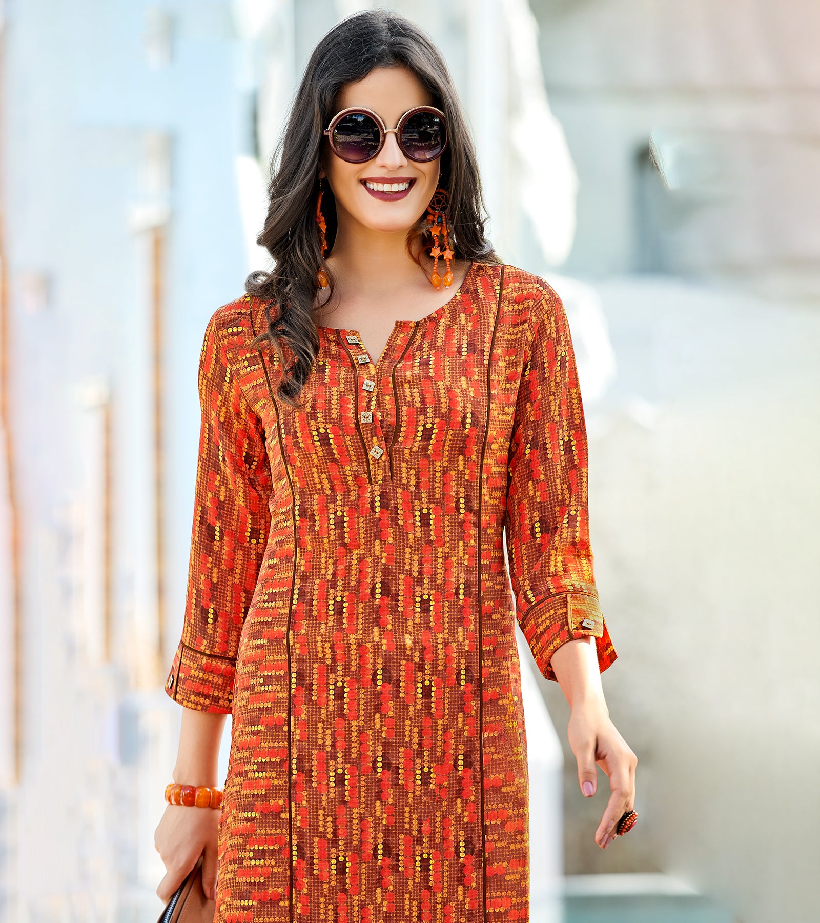 Laxmipati Crepe Multicolor kurtis