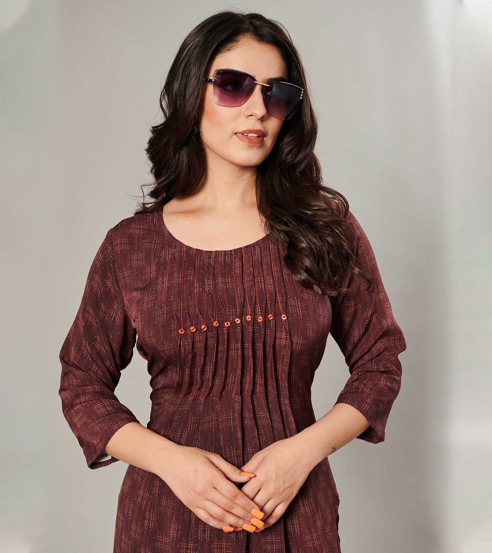 Laxmipati Kanebo Fabric Multicolor Kurti