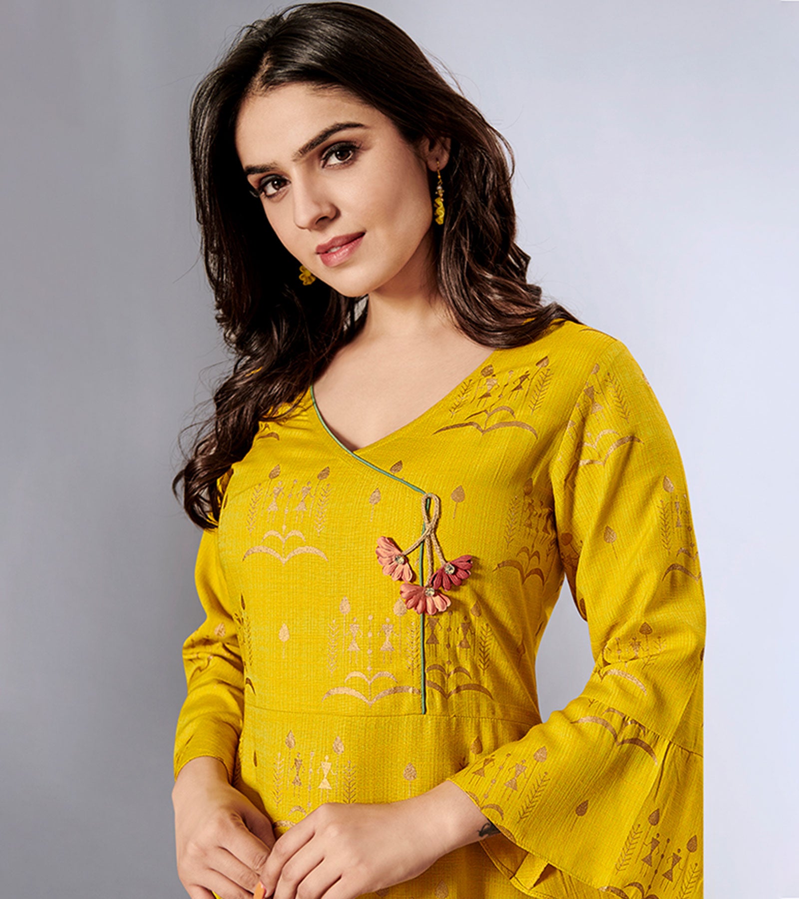 Laxmipati Cotton Fresh yellow Gown