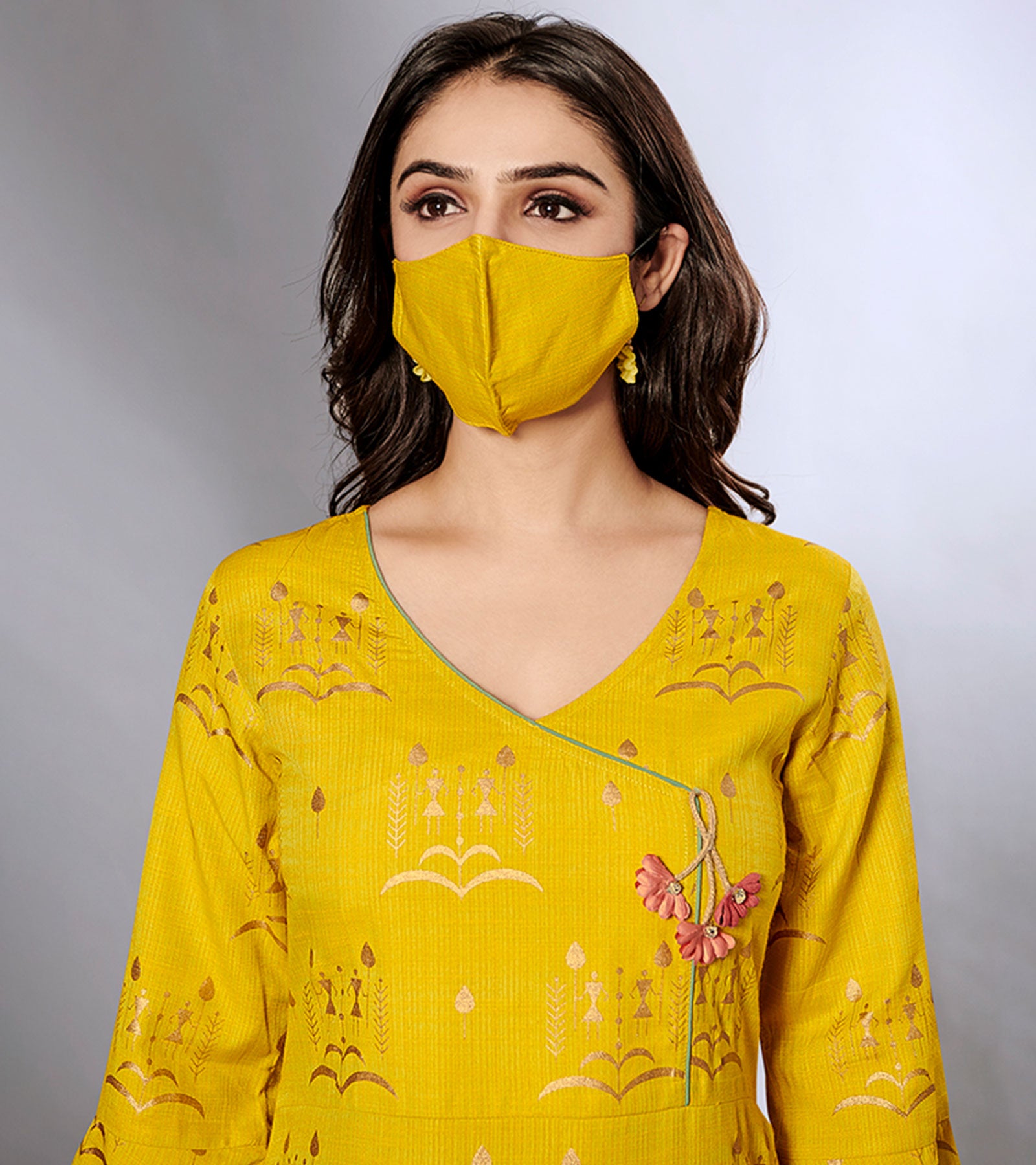 Laxmipati Cotton Fresh yellow Gown