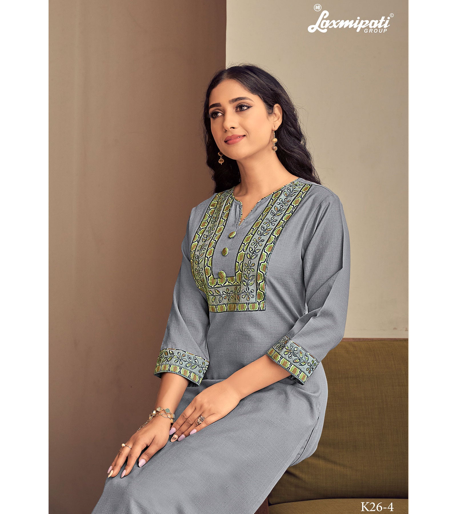 Laxmipati Misthi Vol.01 Spun Base Mid Grey Kurti With Pant