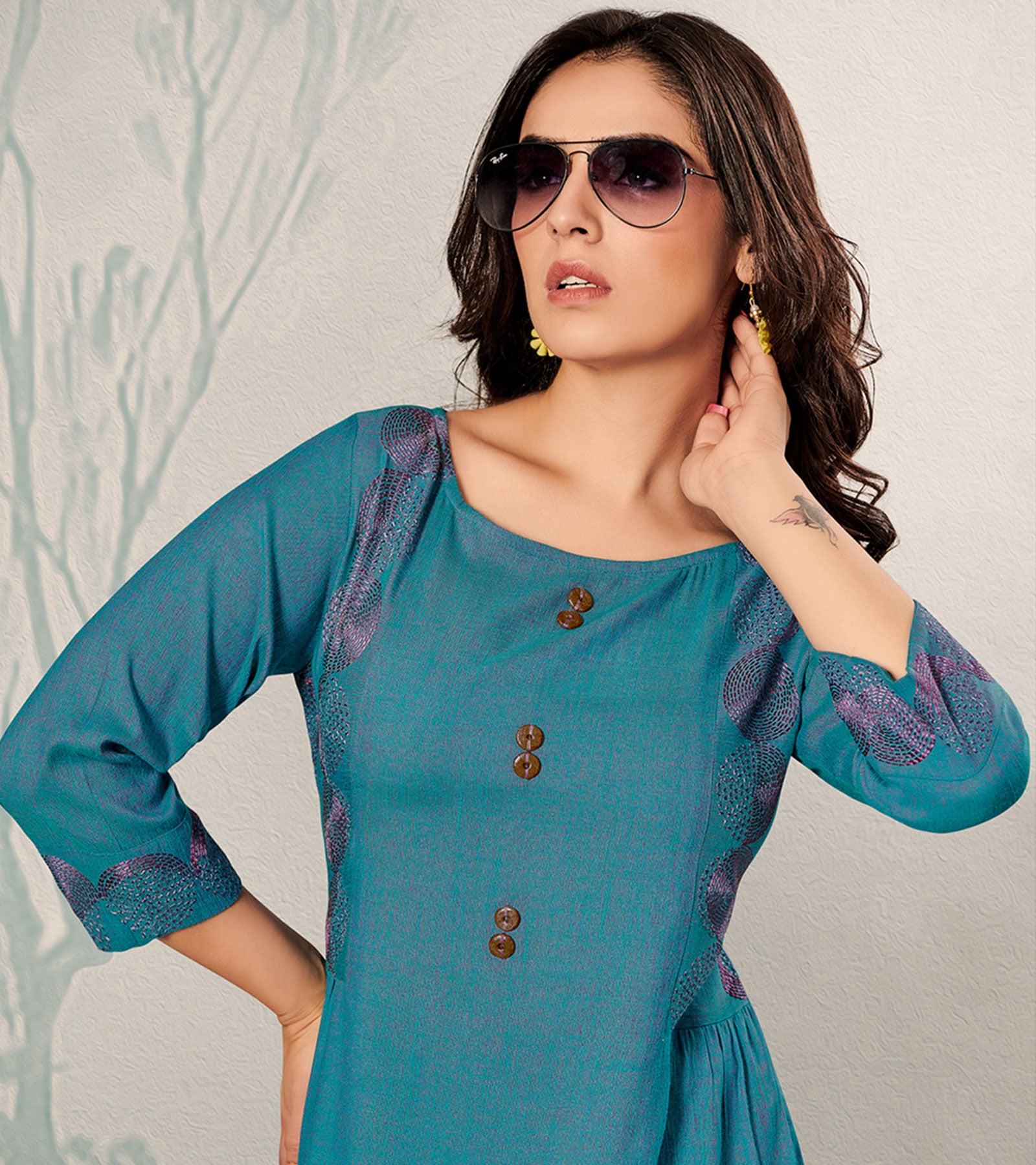 Laxmipati Cotton Multicolor Kurti