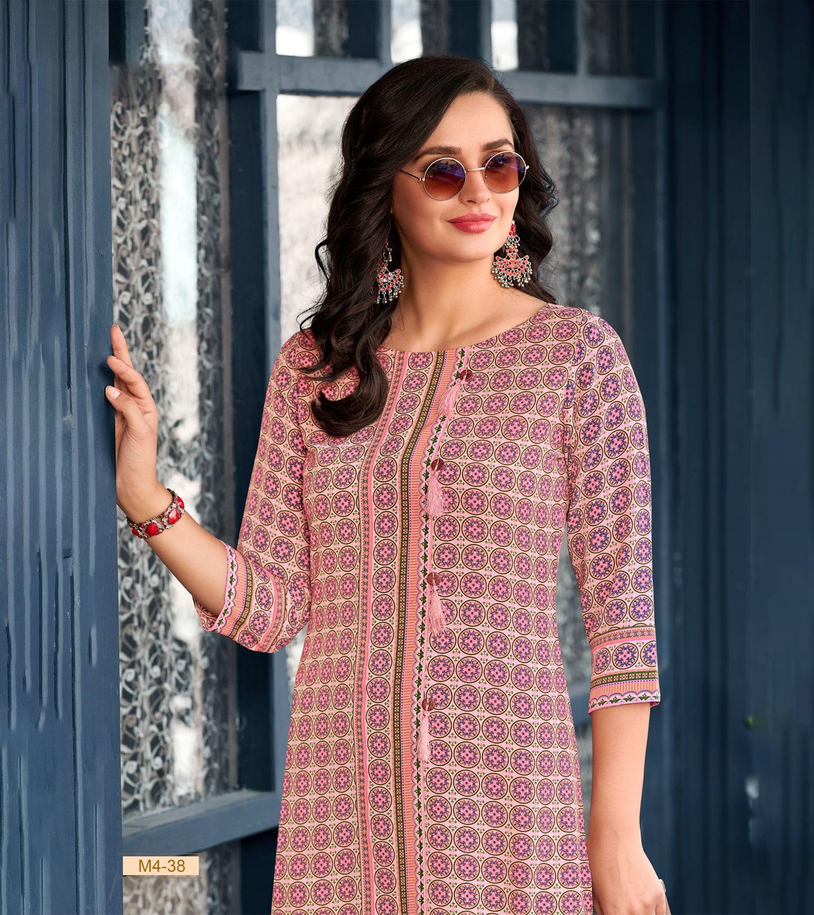 Laxmipati Polygenic Crepe with Georgette Touch Multicolor Kurti