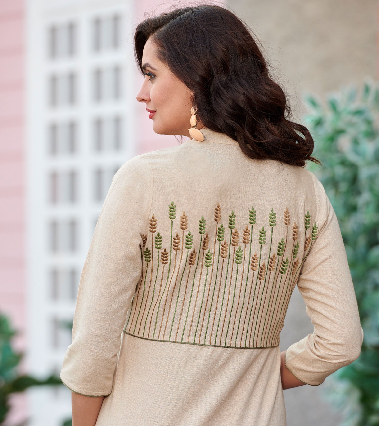 Laxmipati Cotton Beige Kurti